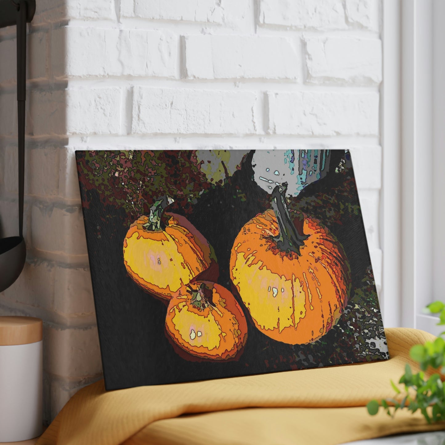 Glass Cutting Board ... "Carve Your Jack-O-Lanterns" & Dry Your Seeds 'On These' ...