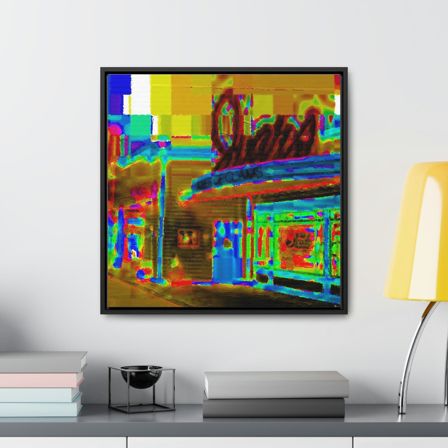 Gallery Canvas Wraps, Square Frame ...  In-A-Hurry & Stressed? ... Remember: Keep "Clam" ... Clam_Happy ...  'Ivars: Seattle Waterfront' ... Personal Archives ... Original Works ...