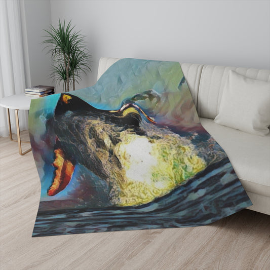 Sherpa Blanket ... An Extraordinary Humpback Breach ... 'With Explosive Energy' ... Family Archives (KPH) ... Circa: 21st Century. Maui, HI ... Original Works ...