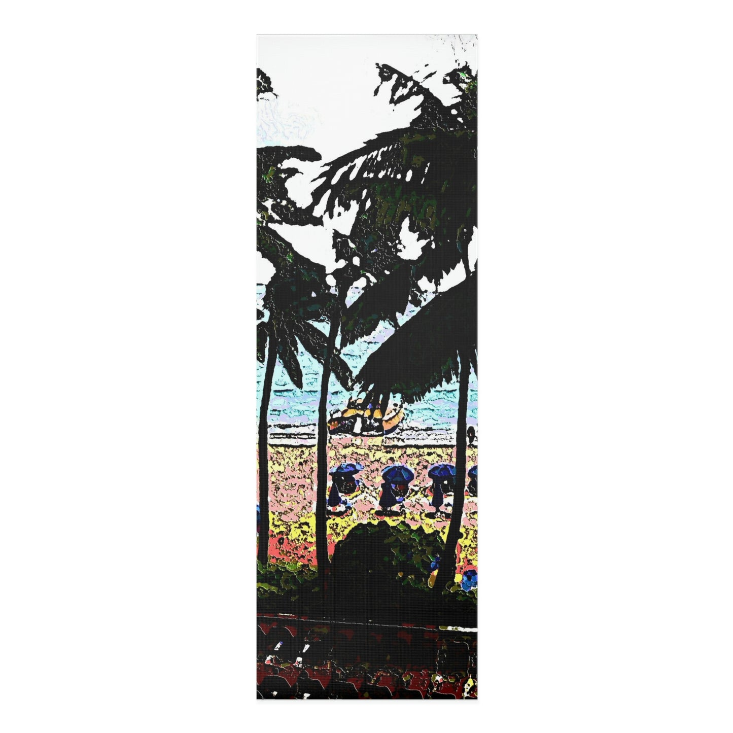 Foam Yoga Mat ... "A Beautiful Beach Amongst The Palms" ... The Outrigger Waikiki, Honolulu, Oahu ... Original Works ...