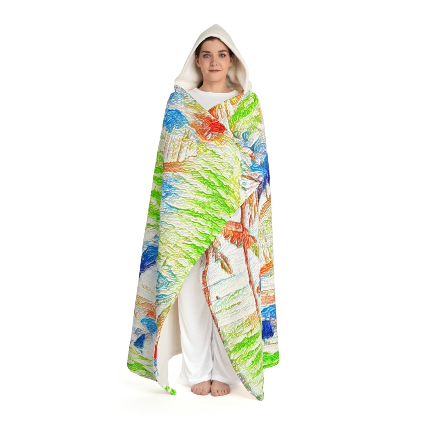 Hooded Sherpa Fleece Blanket ... "The Royal Hawai'ian: Waikiki Beach_Beach" ... Honolulu, HI ... October 2014 (Halloween) ... Original Works ...