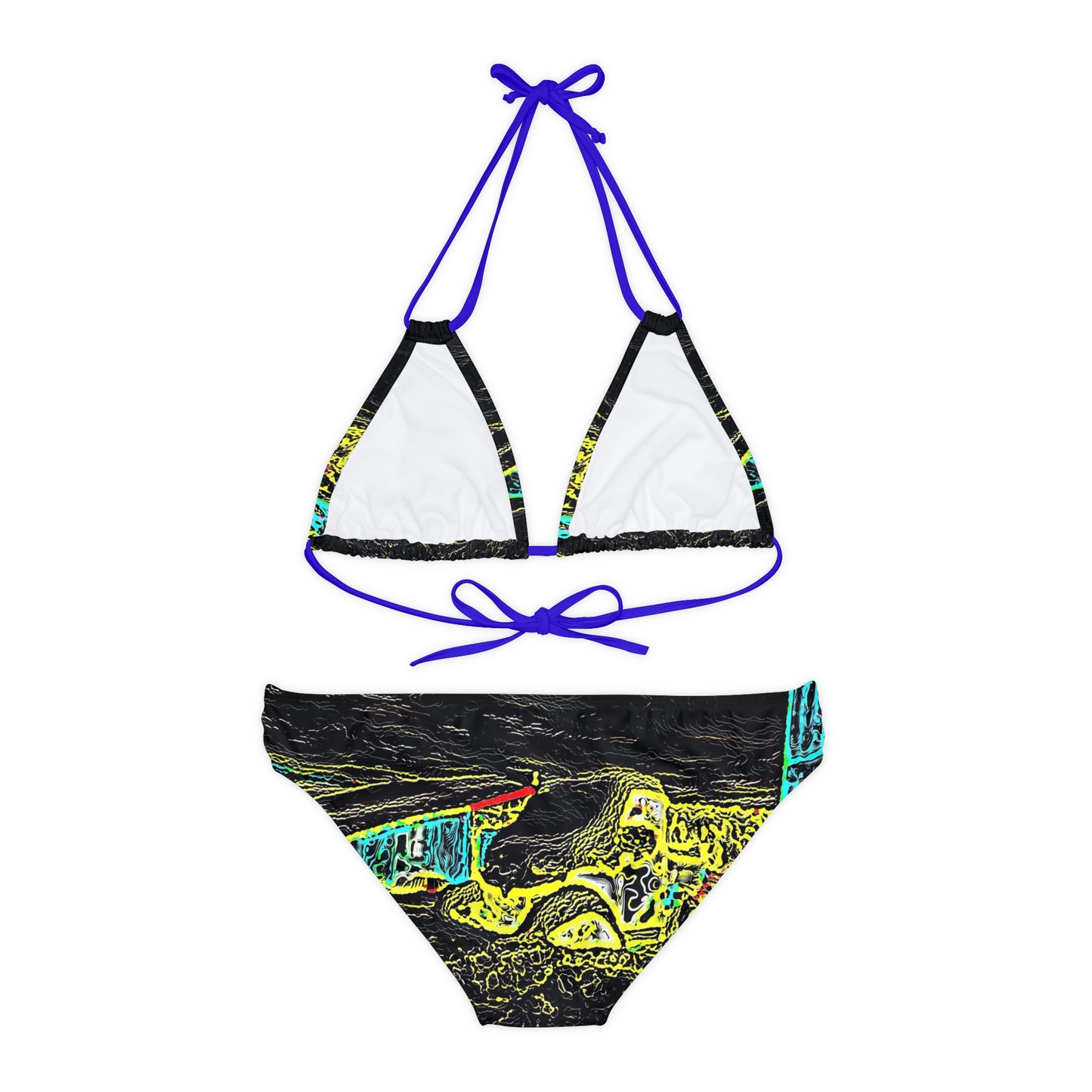 Strappy Bikini Set (AOP) ... "Snow Vehicle In Snow Storm At-Rest" ... Circa 12Mar23 ... Central Idaho ... 18-Hours Rendering Time: Original Works ...