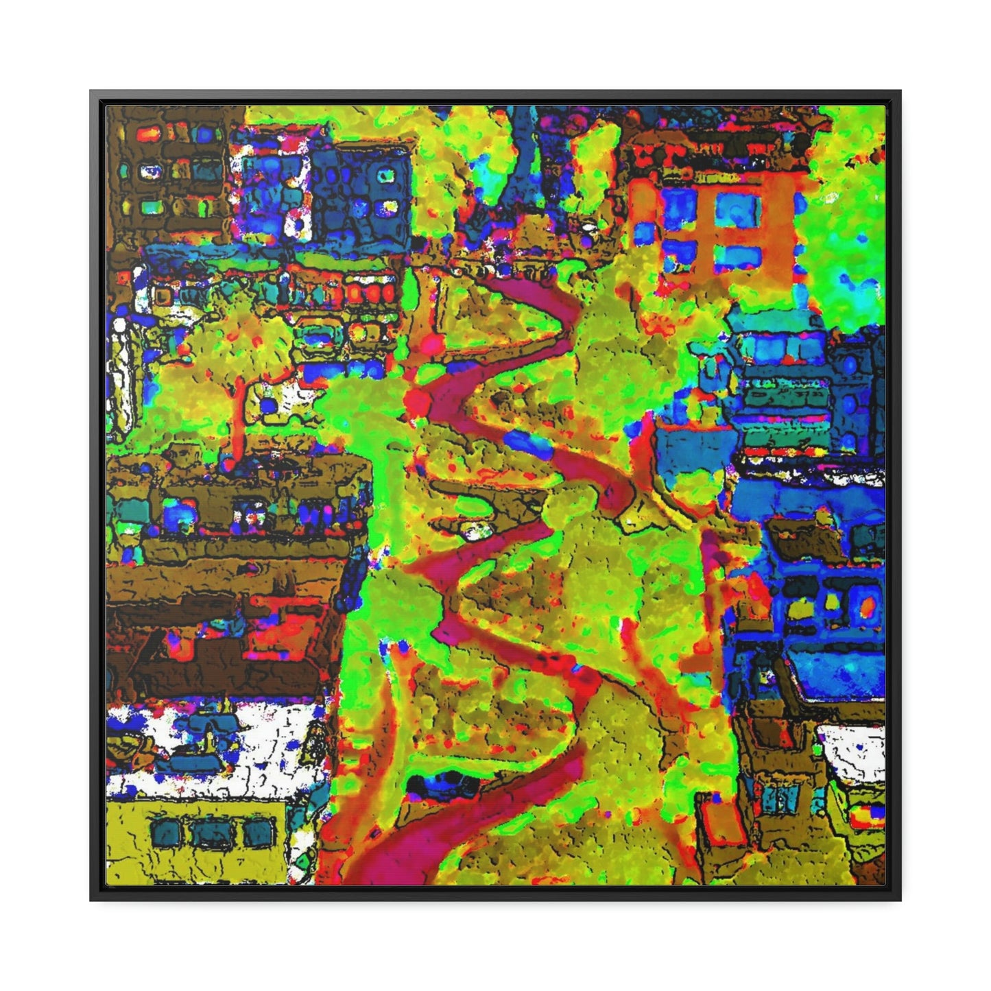 Gallery Canvas Wraps, Square Frame ... A Crazy Street ... 'Eight Winding Curve-Switchbacks' ... "Lombard Street, San Francisco, CA' ... Family Archives: 1970's ... Original Works ...
