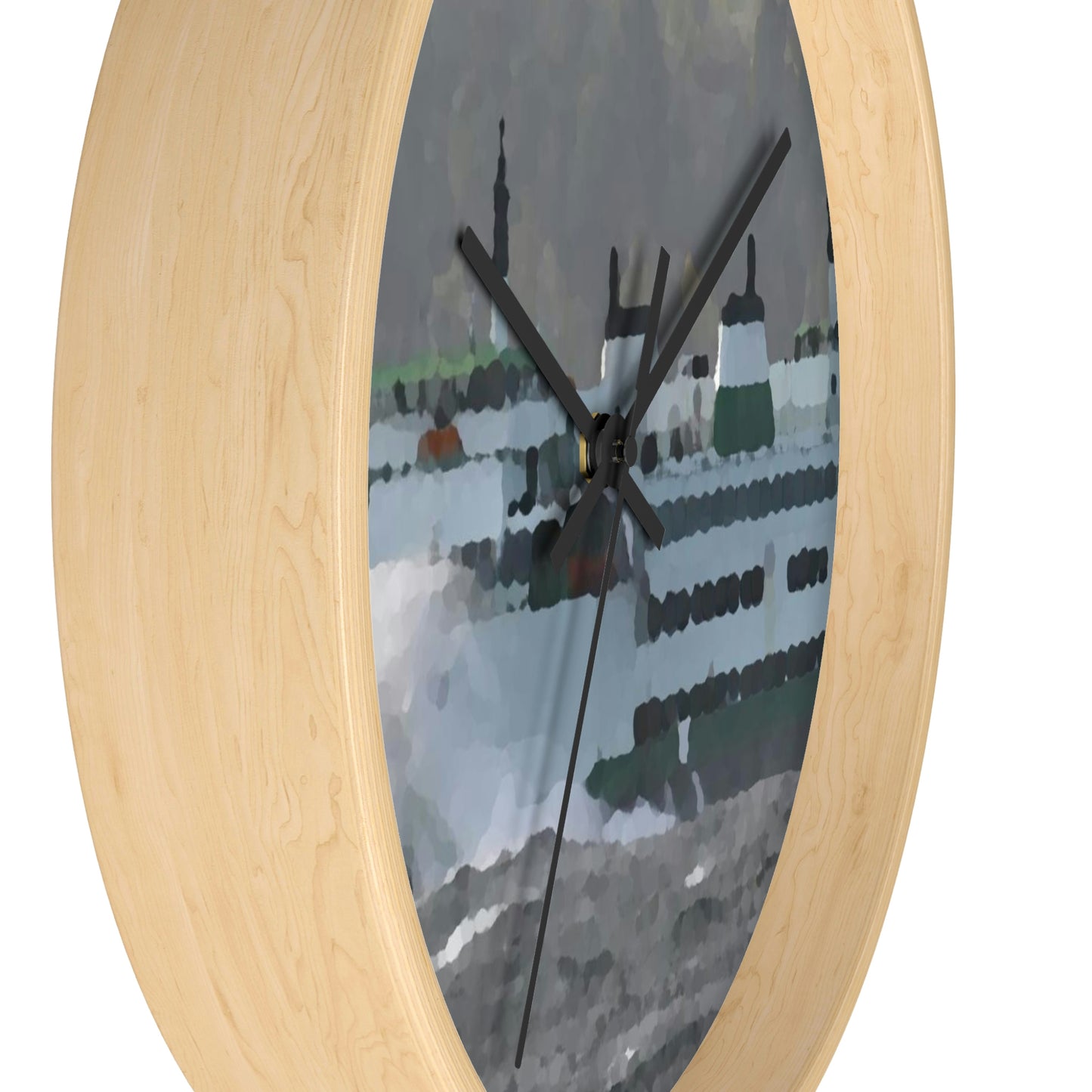 Wall clock ... WADOT Ferry Crossing ... "A Very Rough Day" ... Mulkiteo Route ... Family Archives ... Early 1990's' ... Original Works ...