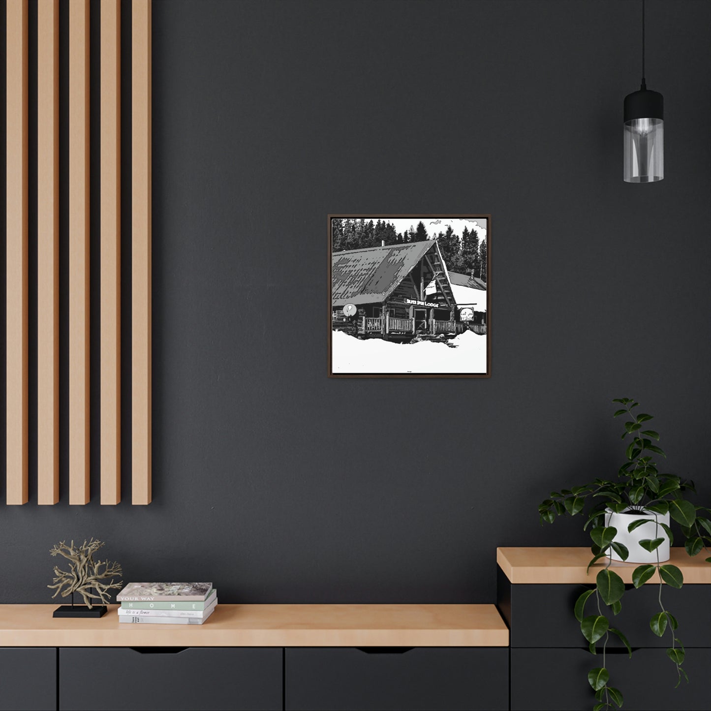 Gallery Canvas Wraps, Square Frame ... A Beautiful Lodge & Back-Country Outfitter In A Mountain Town ... 'Dixie, Idaho, November 2022' ... Original Works ...