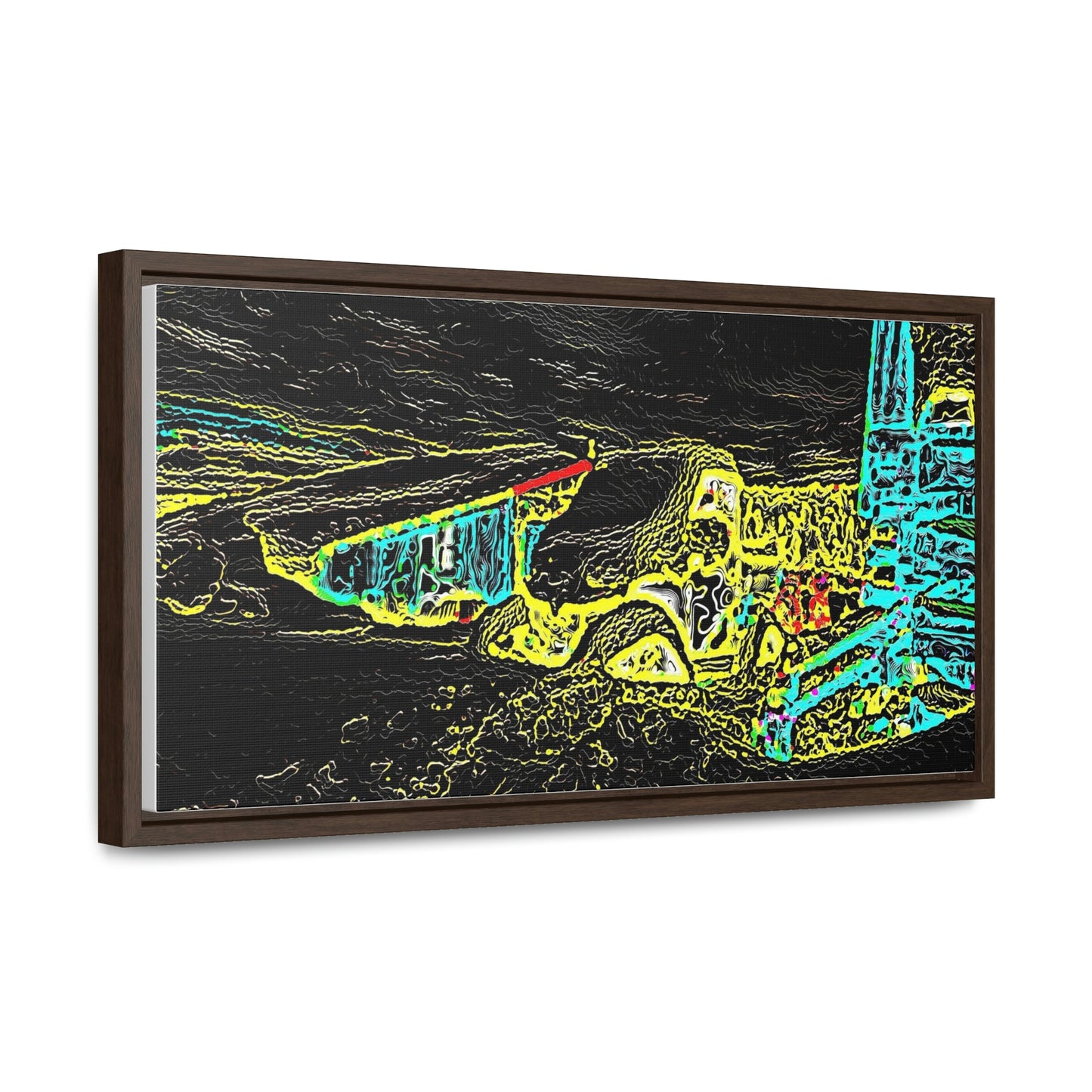 Gallery Canvas Wraps, Horizontal Frame ... "Snow Vehicle In Snow Storm At-Rest" ... Circa 12Mar23 ... Central Idaho ... 18-Hours Rendering Time: Original Works ...