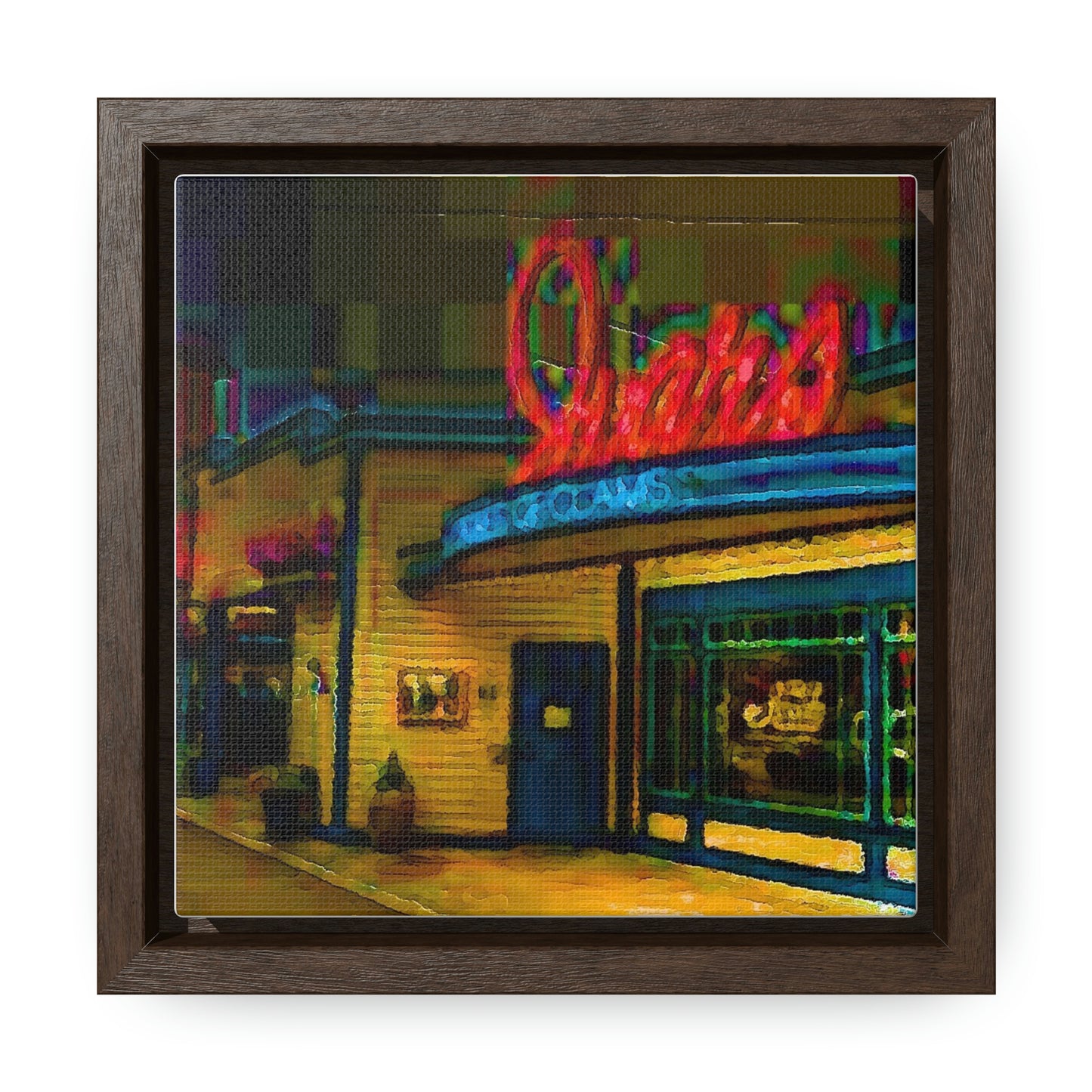 Gallery Canvas Wraps, Square Frame ...  In-A-Hurry & Stressed? ... Remember: Keep "Clam" ... Clam_Happy ...  'Ivars: Seattle Waterfront' ... Personal Archives ... Original Works ...