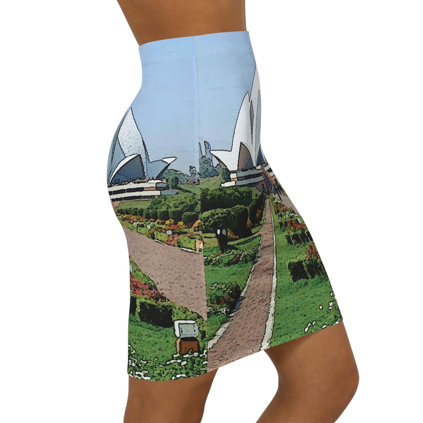Women's Mini Skirt ... 'Bahai'i House-Of-Worship' ... "Lotus Temple: Delhi, India, 2008" ... Original Works ...