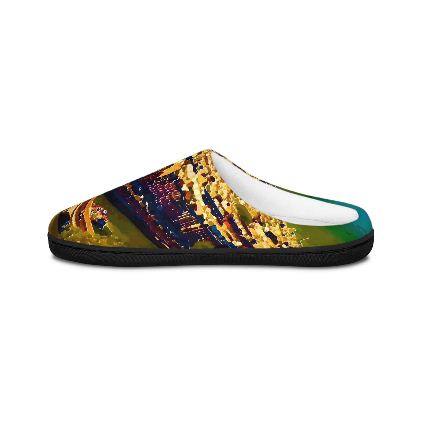 Men's Indoor Slippers ... Au Paris ... "Along The River Seine" ... Barbara Joan Bonnel-Holt: 1972 ... Original Works ...