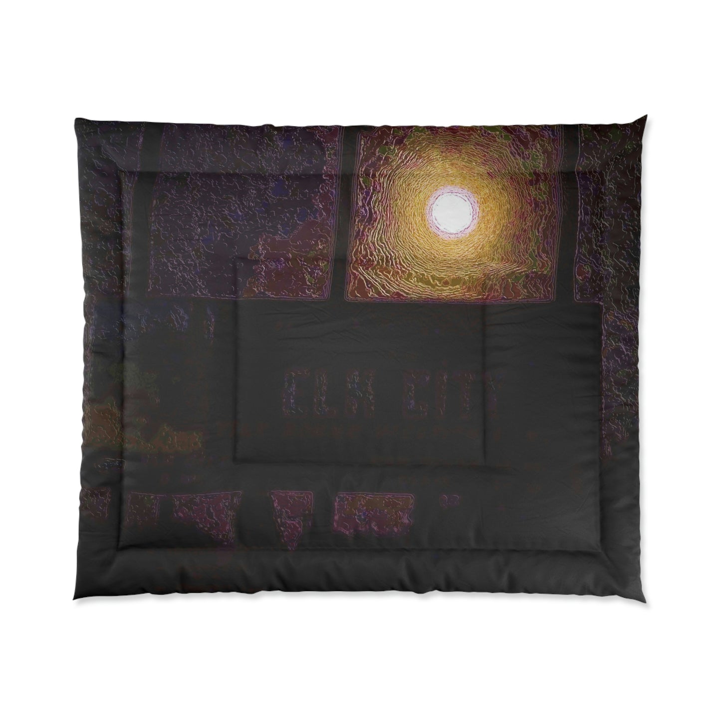 Comforter ... Car Approaches From The Stern ... Moon Ascendary From The Bow ... "Two Friendly Travellers On A Cold Night Near Elk City" ... C