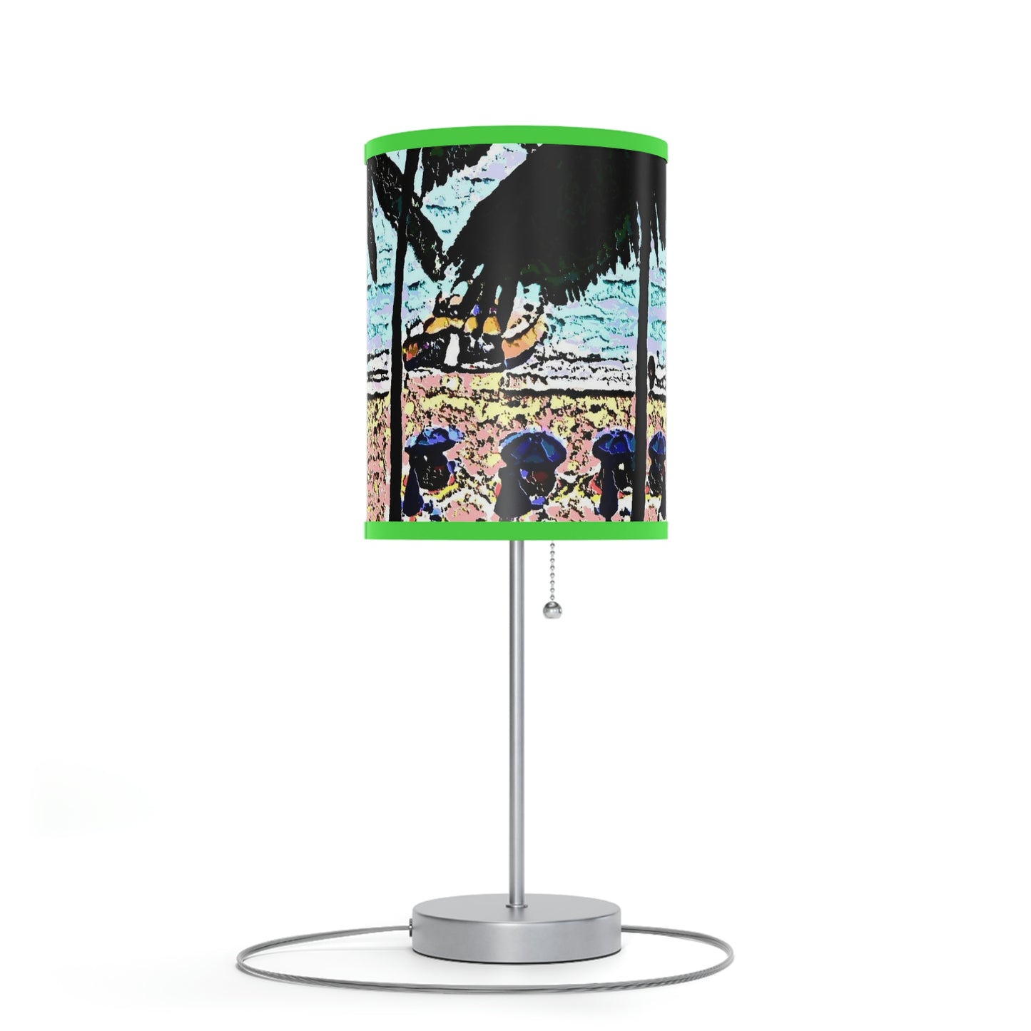 Lamp on a Stand, US|CA plug ... "A Beautiful Beach Amongst The Palms" ... The Outrigger Waikiki, Honolulu, Oahu ... Original Works ...