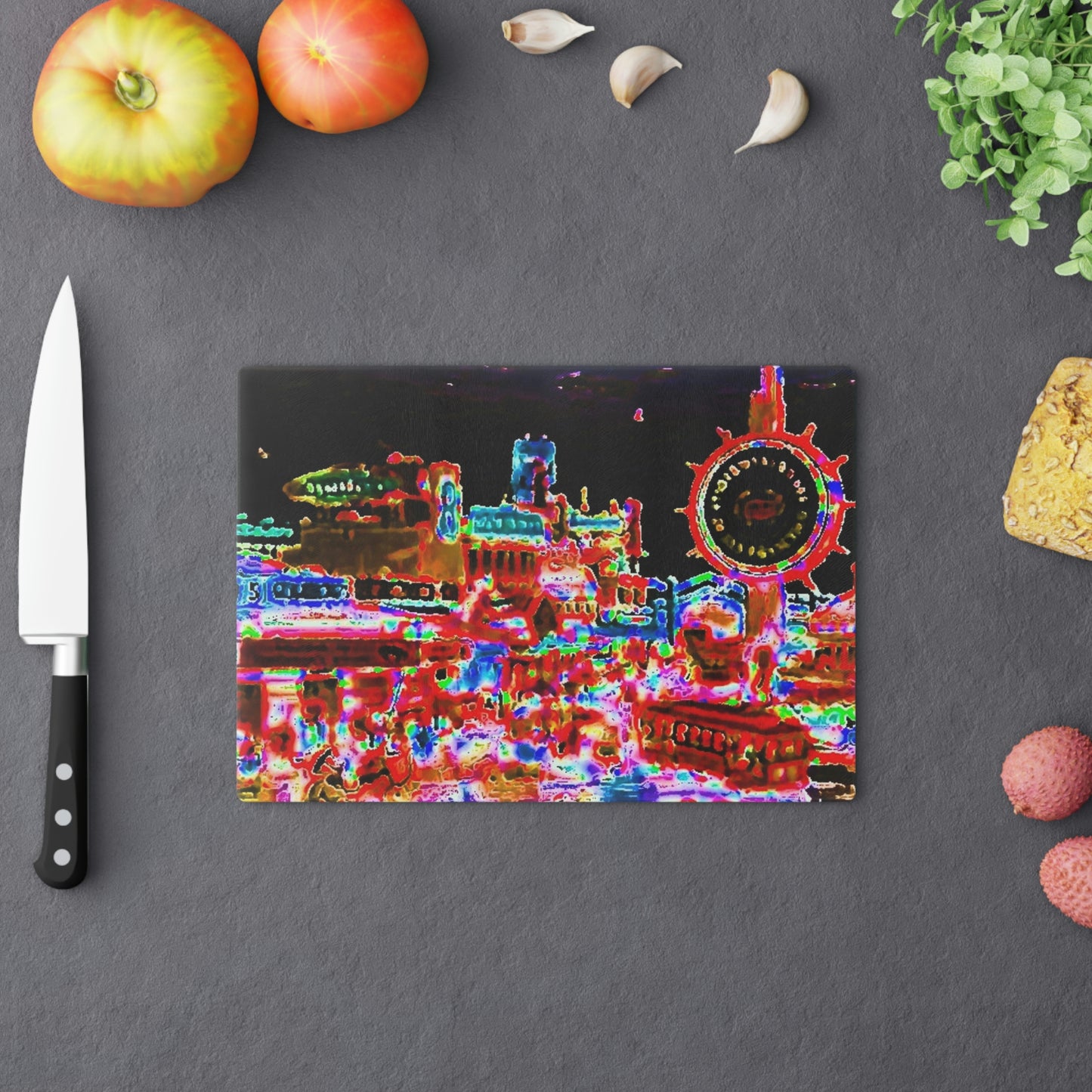 Cutting Board ... "No.9 Fishermen's Grotto - Fishermen's Wharf, SF, California" ... Family Archives: 1970's ... Original Works ...