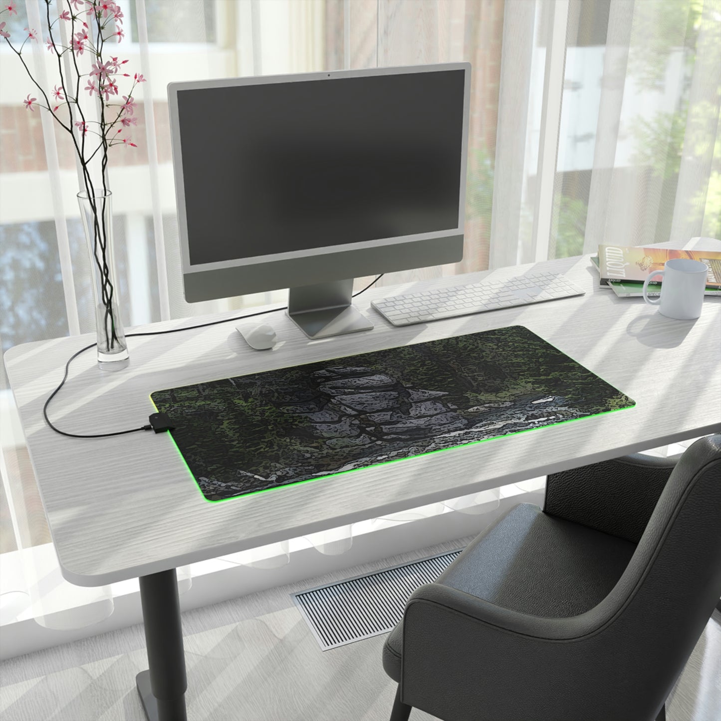 LED Gaming Mouse Pad ..."I Am Innocent" ... Tricky-Dick Immortalized ... Nixon Rock: Along The River ... Central Idaho, Summer 2020 ... Original Works ...