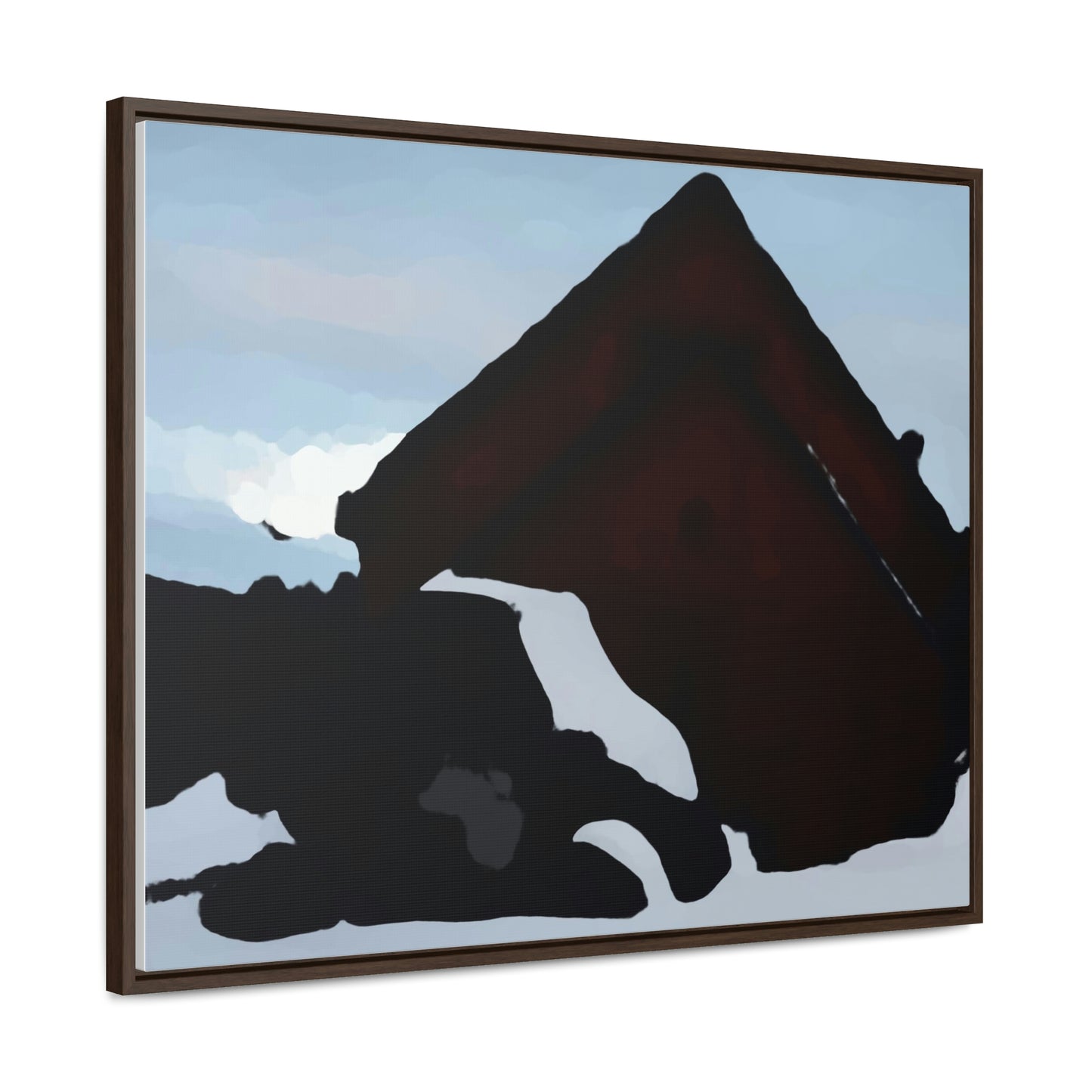 Gallery Canvas Wraps, Horizontal Frame ... After An Intense Snow Storm ... 'Digging Out' ... A Vehicle & Cabin "In The Mountains" ... March 2023 ... Original Works ...