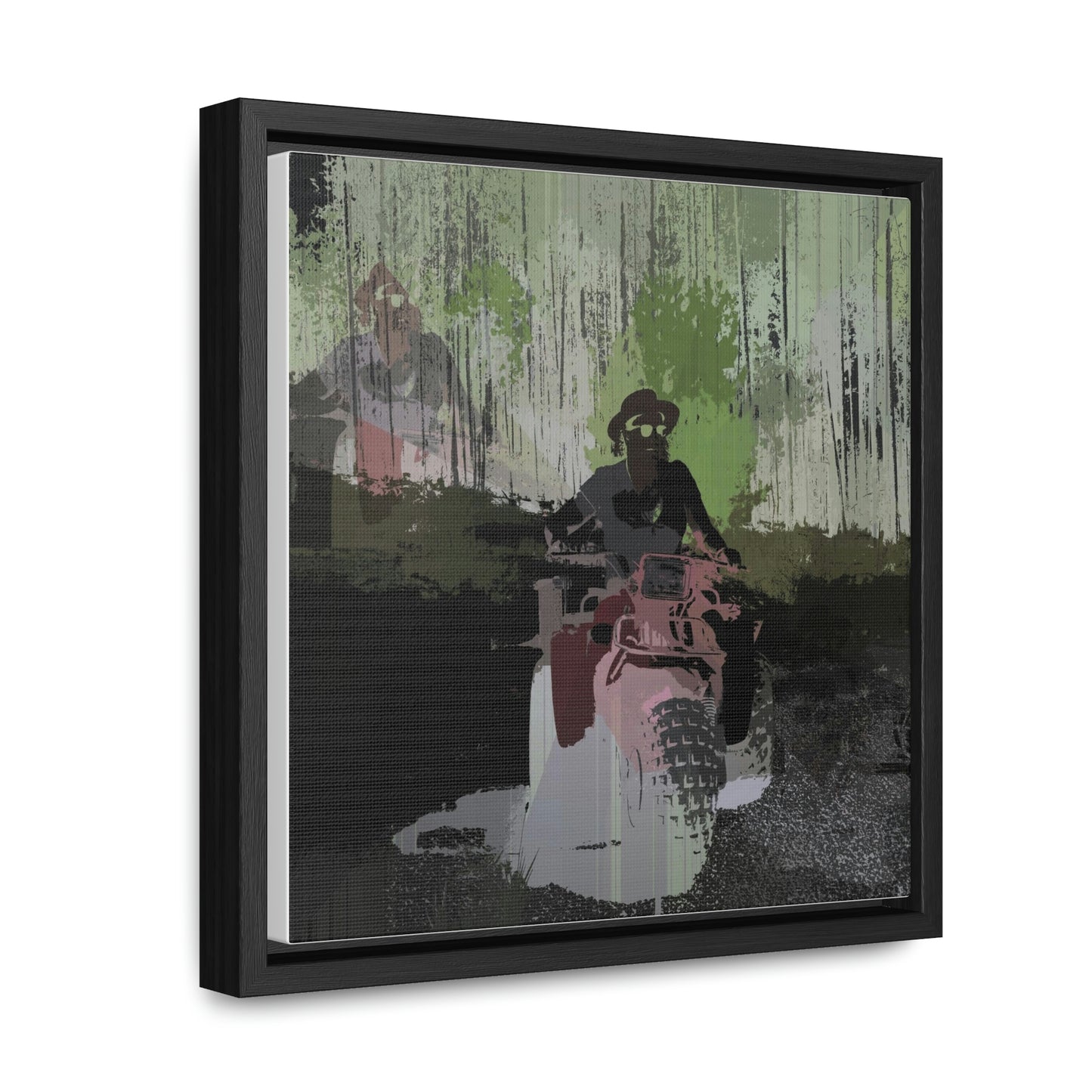 Gallery Canvas Wraps, Square Frame ...  3-Wheeln' N' Groovin The Mountain Roads ... Central Idaho ... Original Works ...
