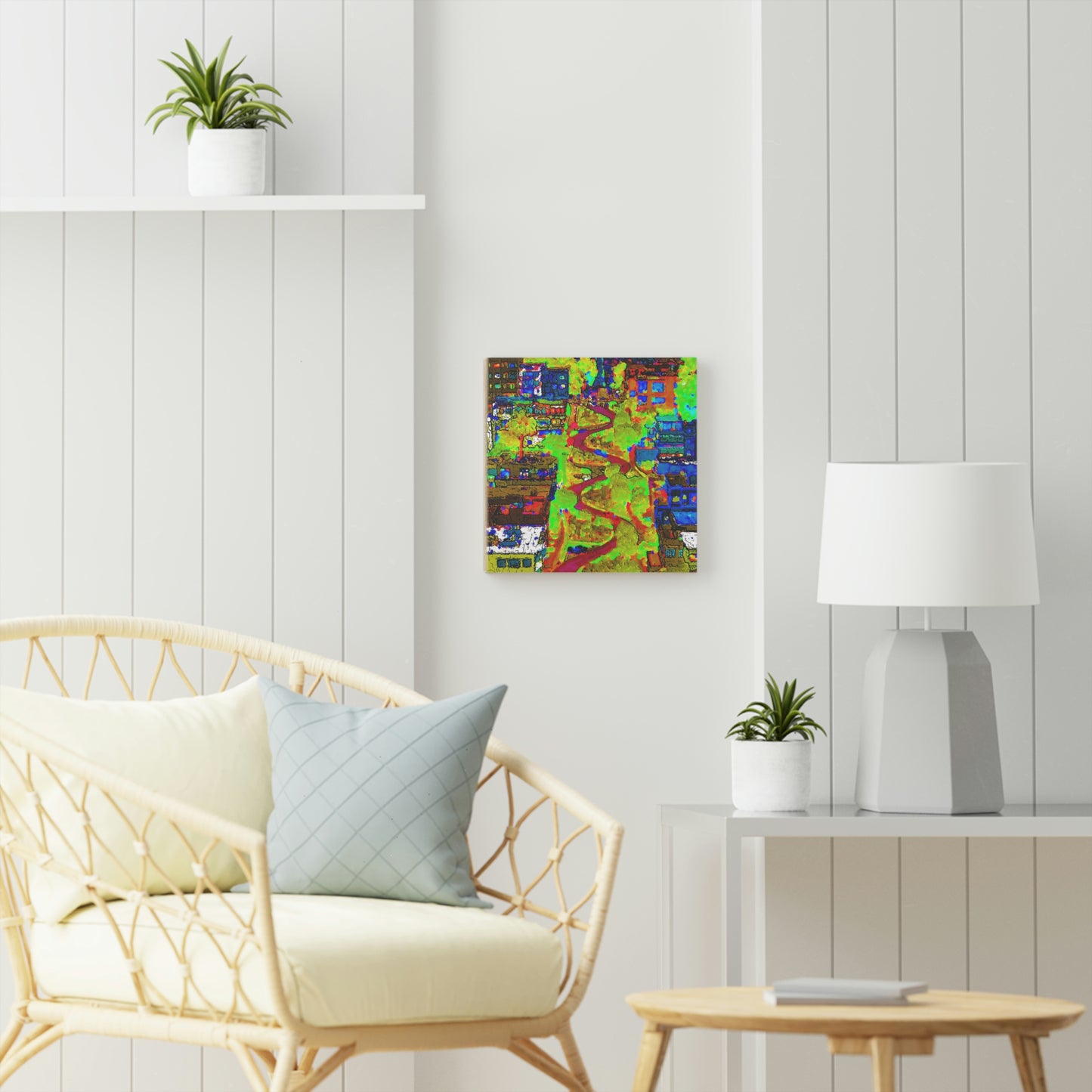 Wood Canvas ... A Crazy Street ... 'Eight Winding Curve-Switchbacks' ... "Lombard Street, San Francisco, CA' ... Family Archives: 1970's ... Original Works ...