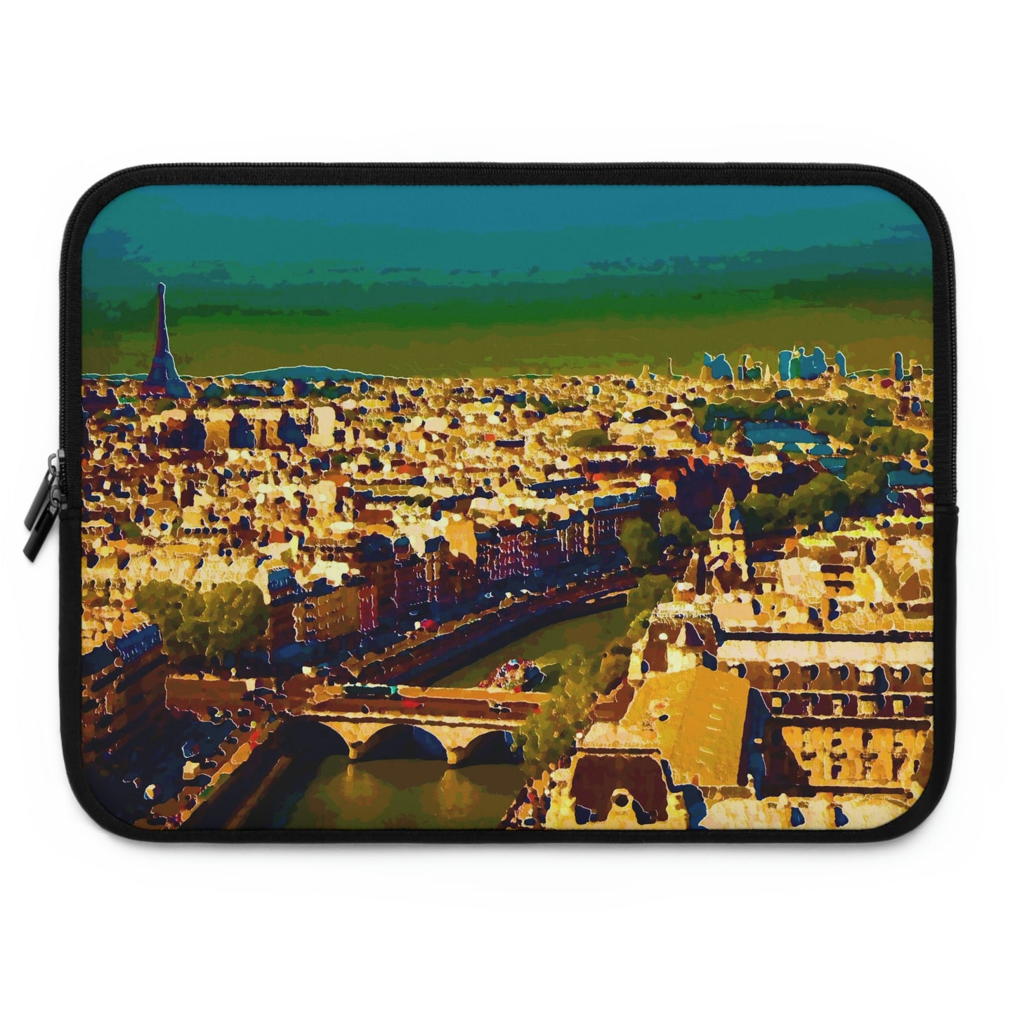 Laptop Sleeve ... Au Paris ... "Along The River Seine" ... Barbara Joan Bonnel-Holt: 1972 ... Original Works ...
