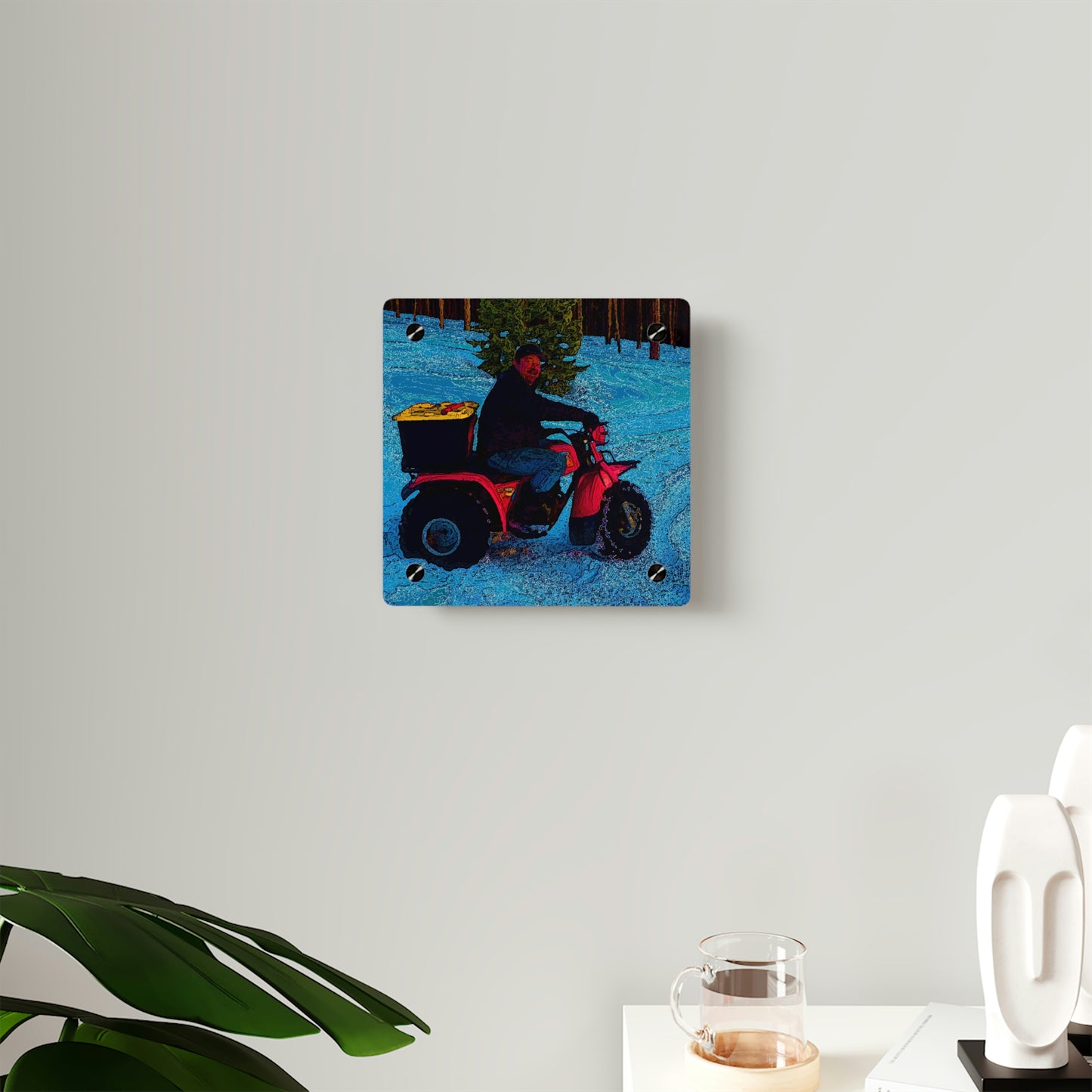 Acrylic Wall Art Panels ... There's 2-Wheelin ... There's 4-Wheelin ... 'And-Of-Course' ... "There's 3-Wheelin-In-The-Snow" ...  Original Works ...
