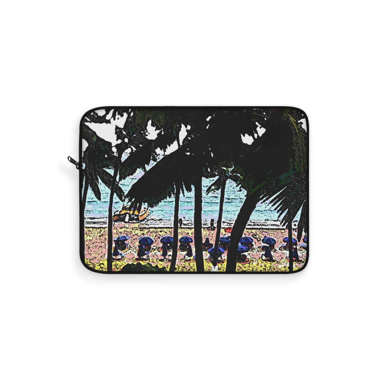 Laptop Sleeve ... "A Beautiful Beach Amongst The Palms" ... The Outrigger Waikiki, Honolulu, Oahu ... Original Works ...