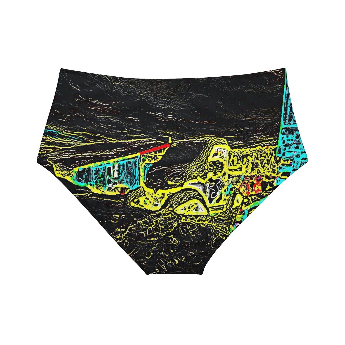 High-Waist Hipster Bikini Bottom (AOP) ... "Snow Vehicle In Snow Storm At-Rest" ... Circa 12Mar23 ... Central Idaho ... 18-Hours Rendering Time: Original Works ...