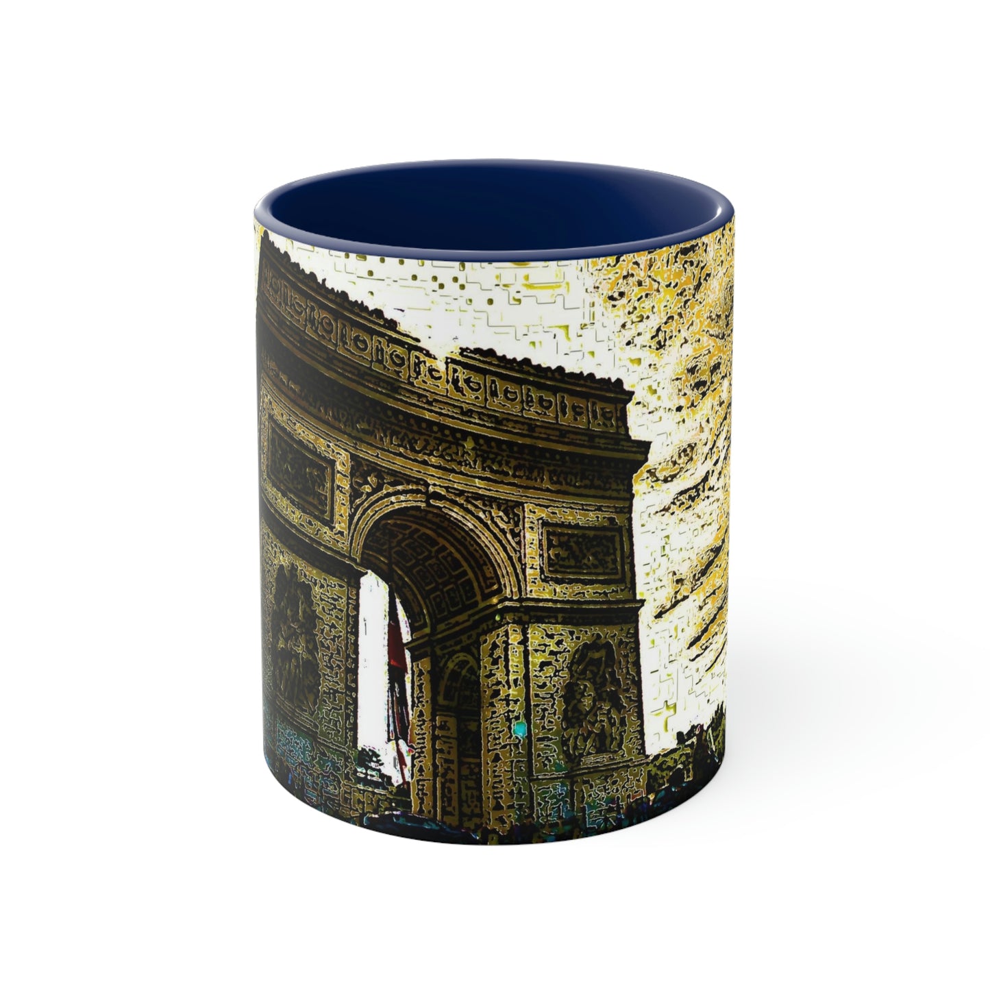 Accent Coffee Mug, 11oz ...  L'Arc de Triomphe ... 'Barbara Joan Bonnell-Holt Photo' ... Circa 1972 ... Oringinal Works ...