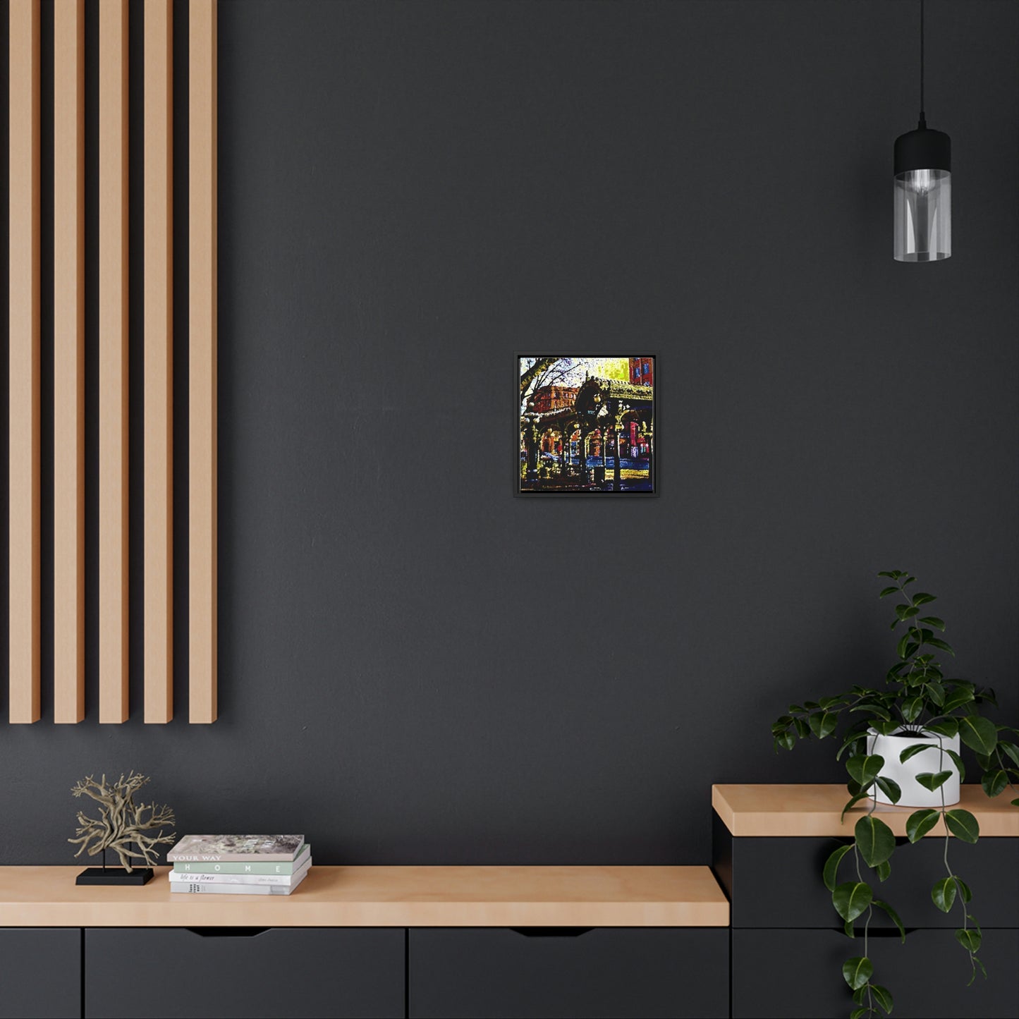 Gallery Canvas Wraps, Square Frame ... A Very Fine Place To Meet ... To Catch The Bus ... 'To Find A Friend' .. Just-To-Hangout ... Dr FJHolt Base Photo ... Original Works ...