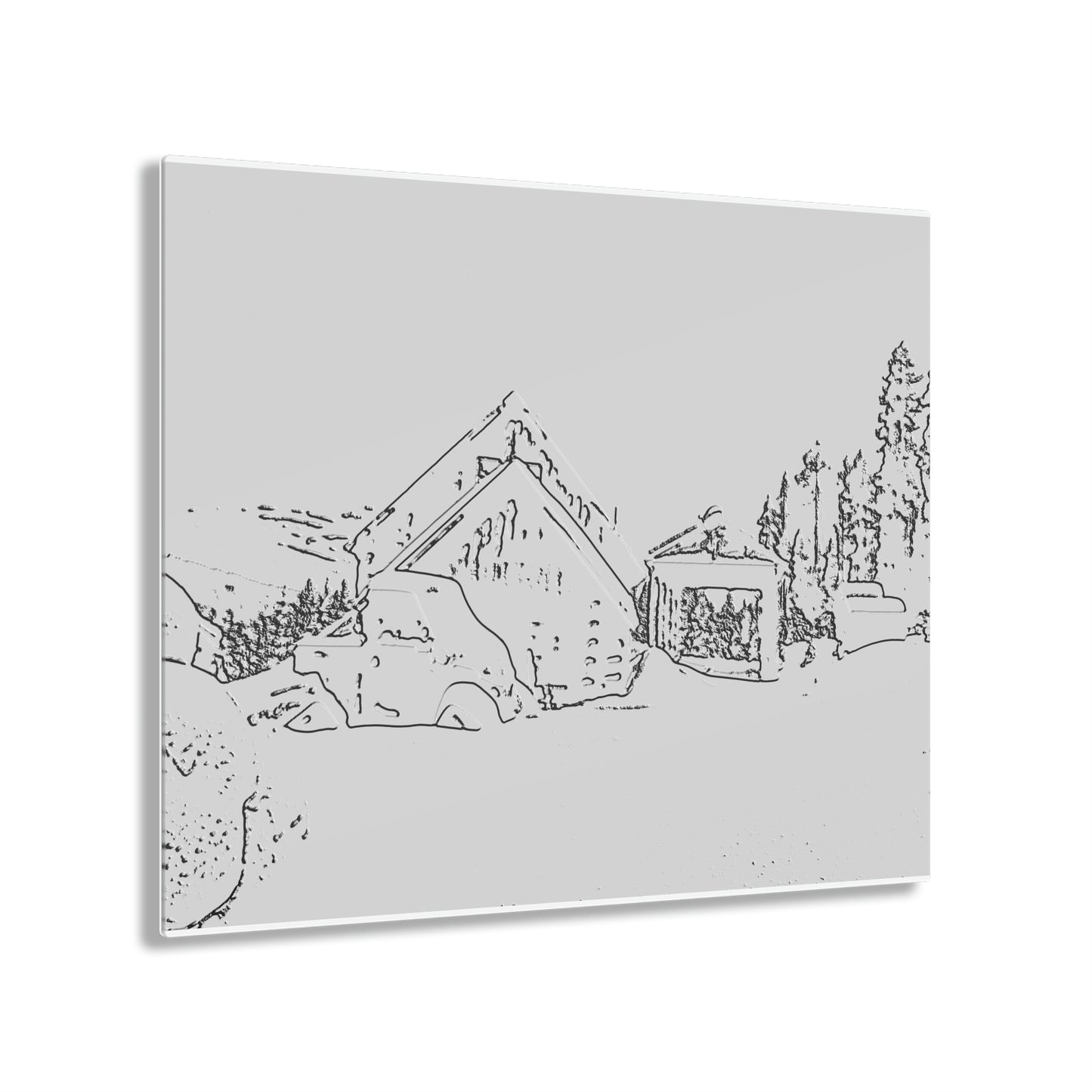 Acrylic Prints ... After An Intense Snow Storm ... 'Digging Out' ... A Vehicle & Cabin "In The Mountains" ... March 2023 ... Original Works ...