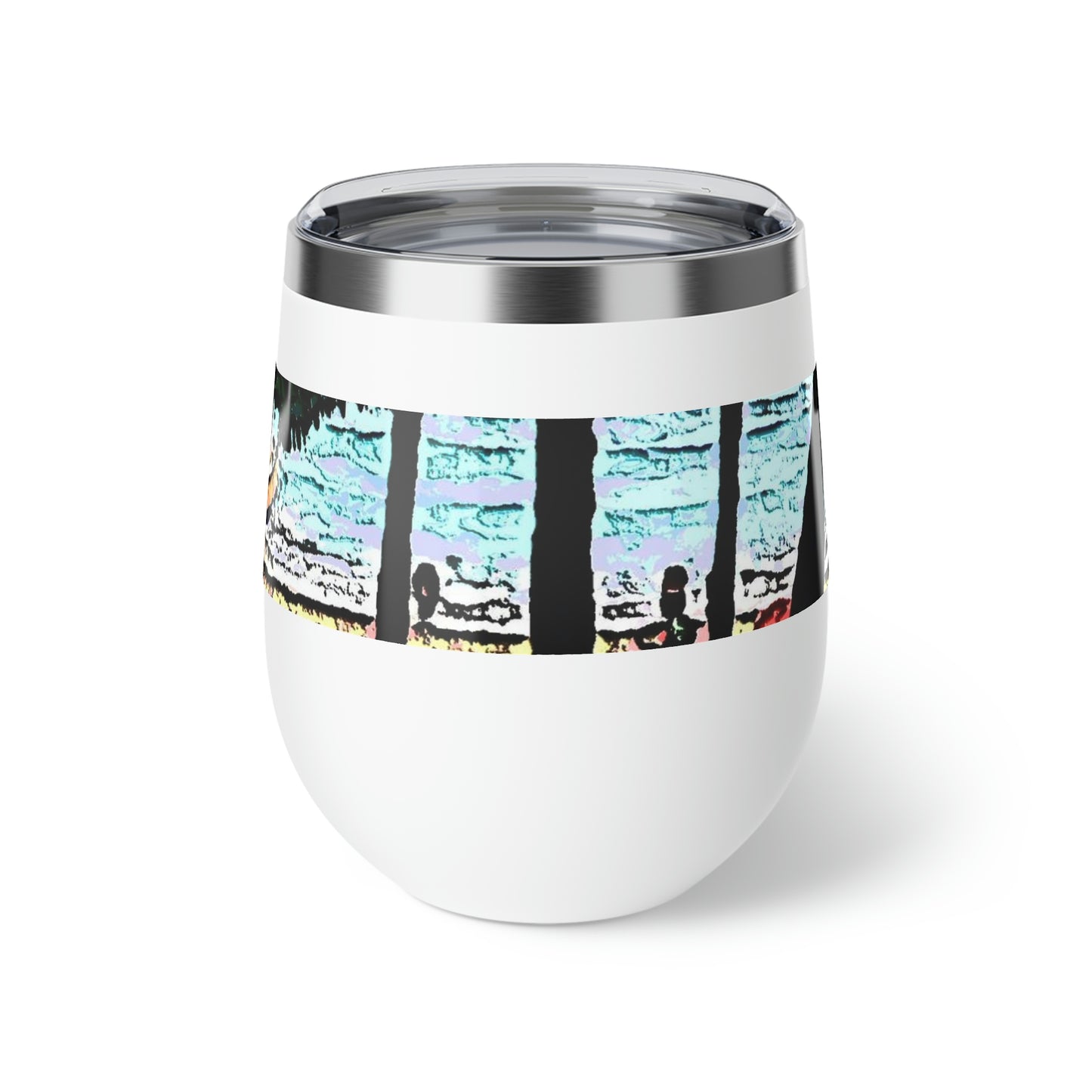 Copper Vacuum Insulated Cup, 12oz ... "A Beautiful Beach Amongst The Palms" ... The Outrigger Waikiki, Honolulu, Oahu ... Original Works ...