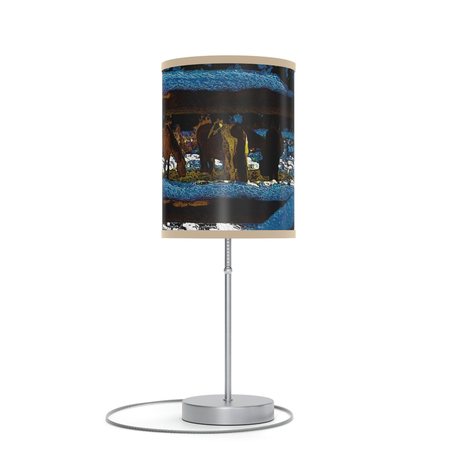 Lamp on a Stand, US|CA plug ... Corraled Horses In Winter ... Central Idaho, 5,600 Ft. Elevation