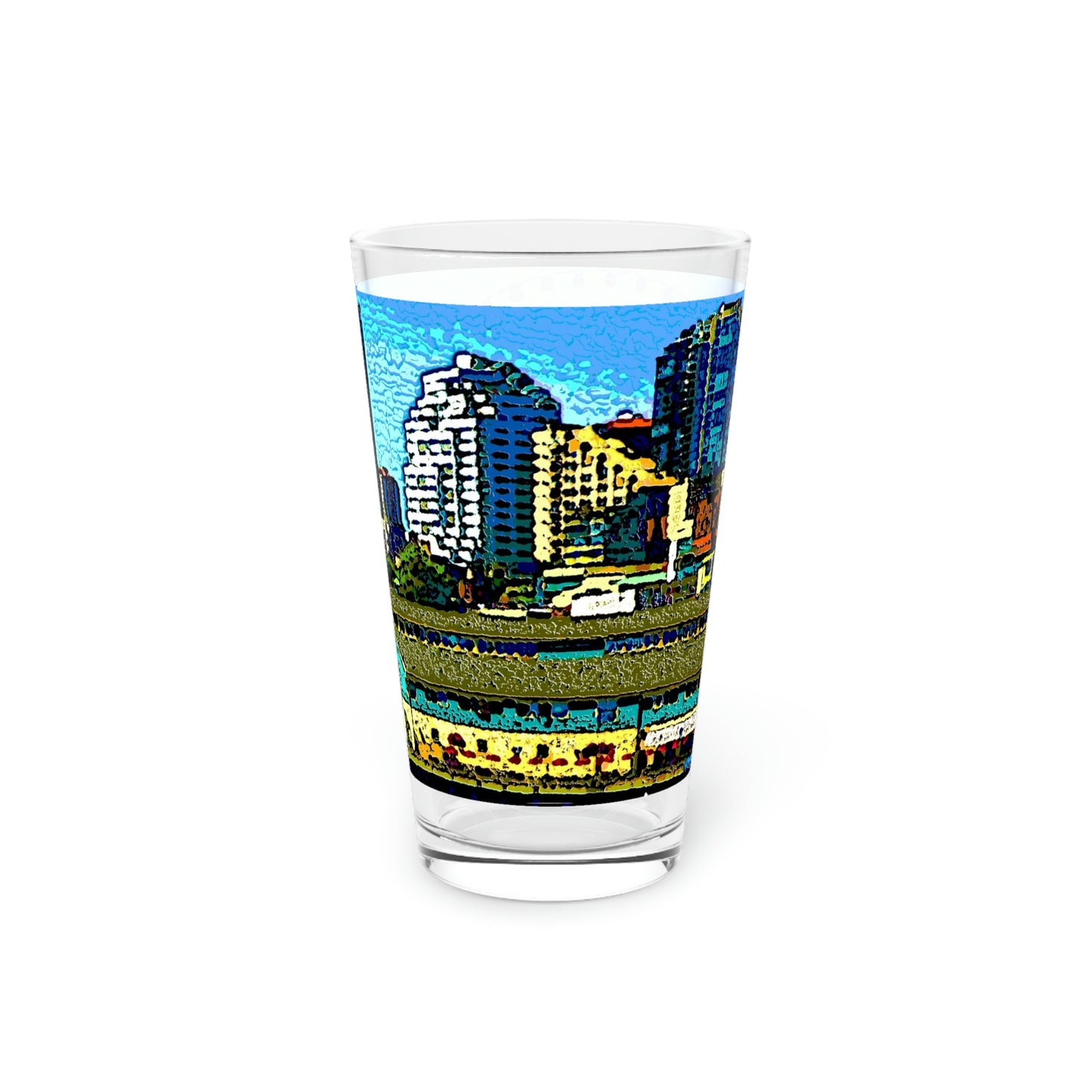 Pint Glass, 16oz ... That Classic Wheel ... 'Seattle's Wheel' ... & An Old Classic Waterside Vendors ...  'Family Archives' ... Original Works ...