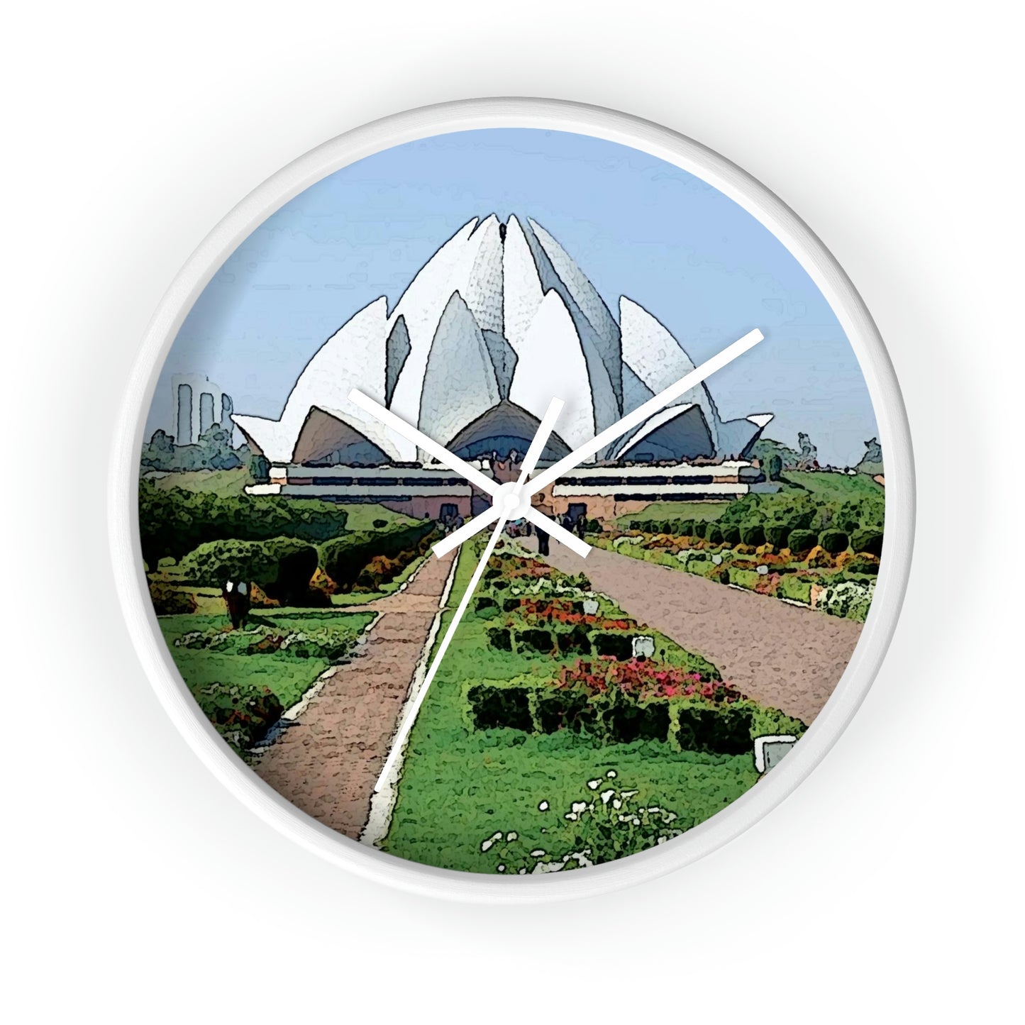Wall clock ... 'Bahai'i House-Of-Worship' ... "Lotus Temple: Delhi, India, 2008" ... Original Works ...