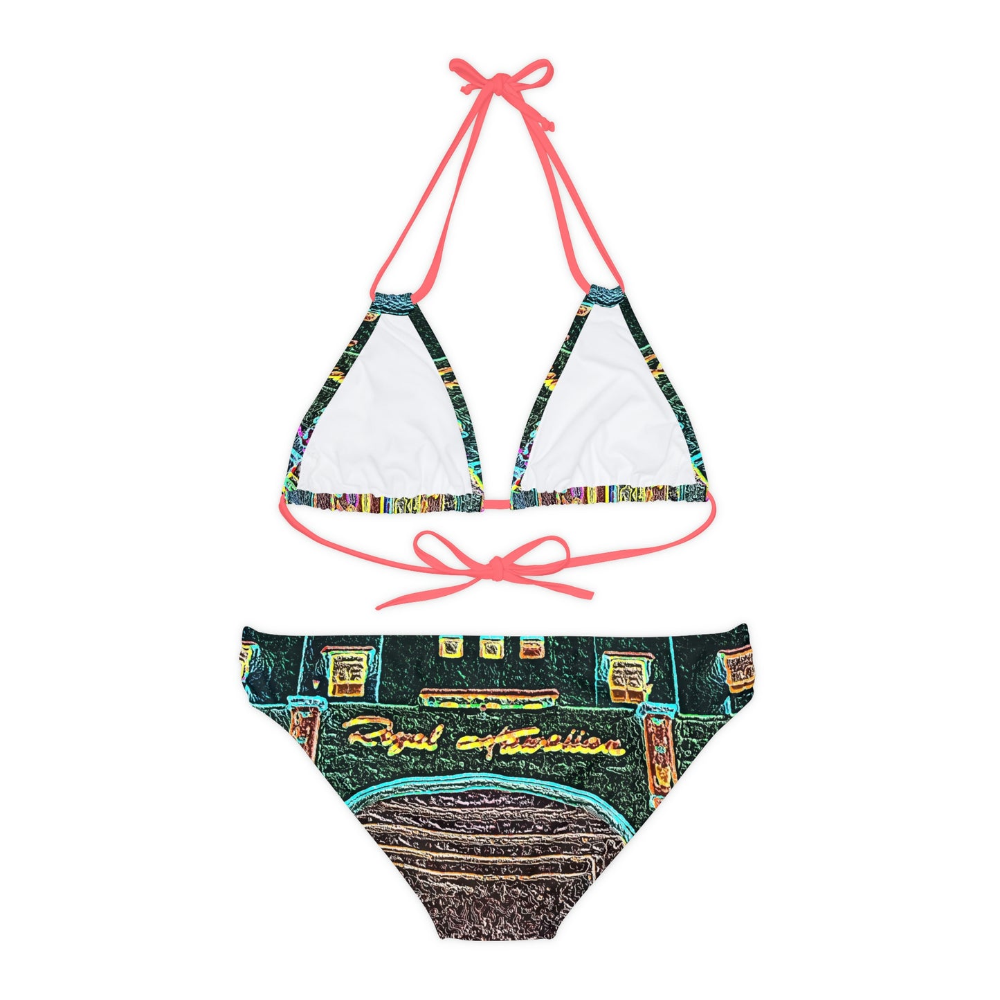 Strappy Bikini Set ... "La Grande Entree" At: 'The Pink Palace' ... The Royal Hawai'ian ... Honolulu, HI ... '27Oct2014' ... Original Works ...