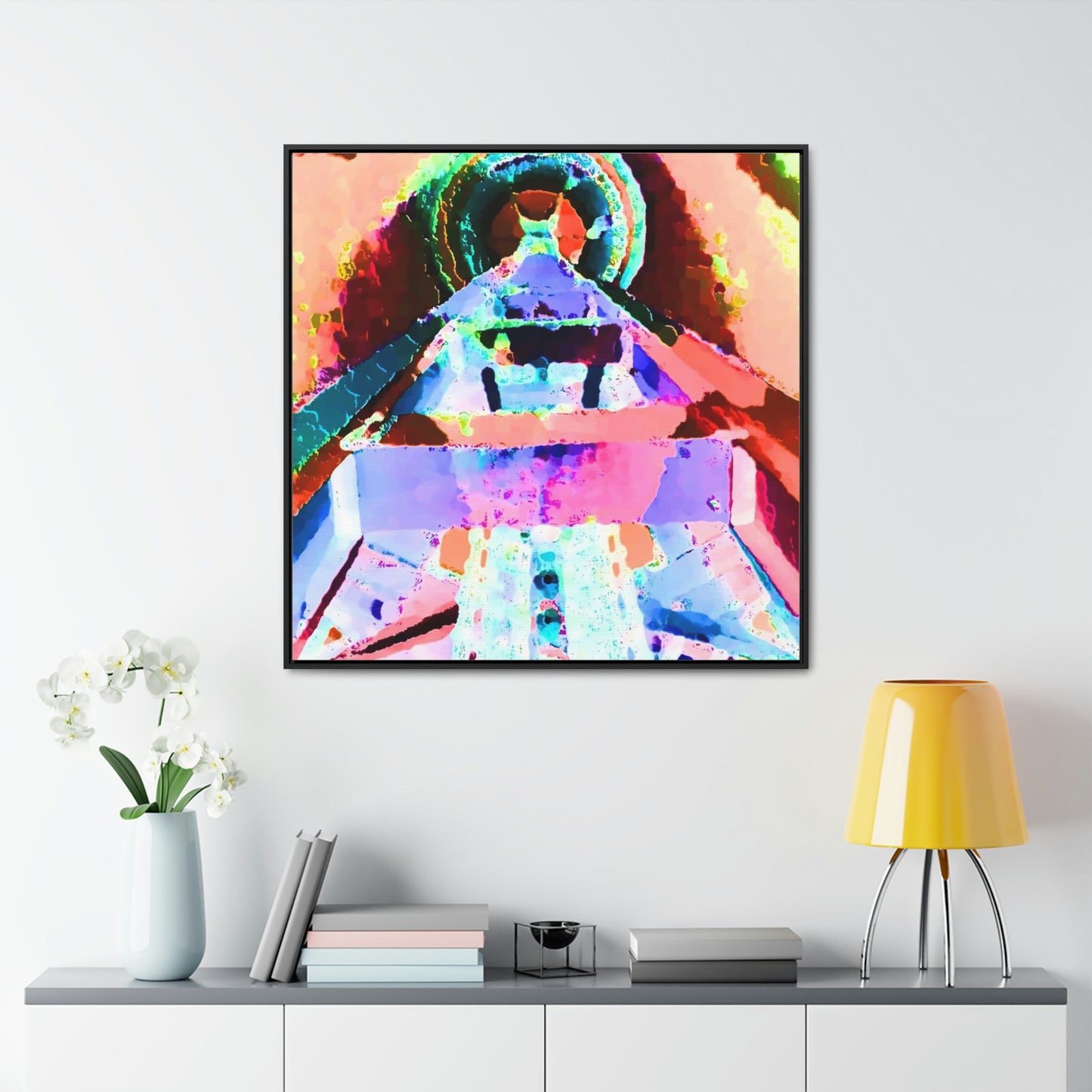Gallery Canvas Wraps, Square Frame ... "Seattle's World Fair" ... Below Space Needle 'Looking Up' ... On A Very Rainy Morning (Father's Family Photo). ... Original ...