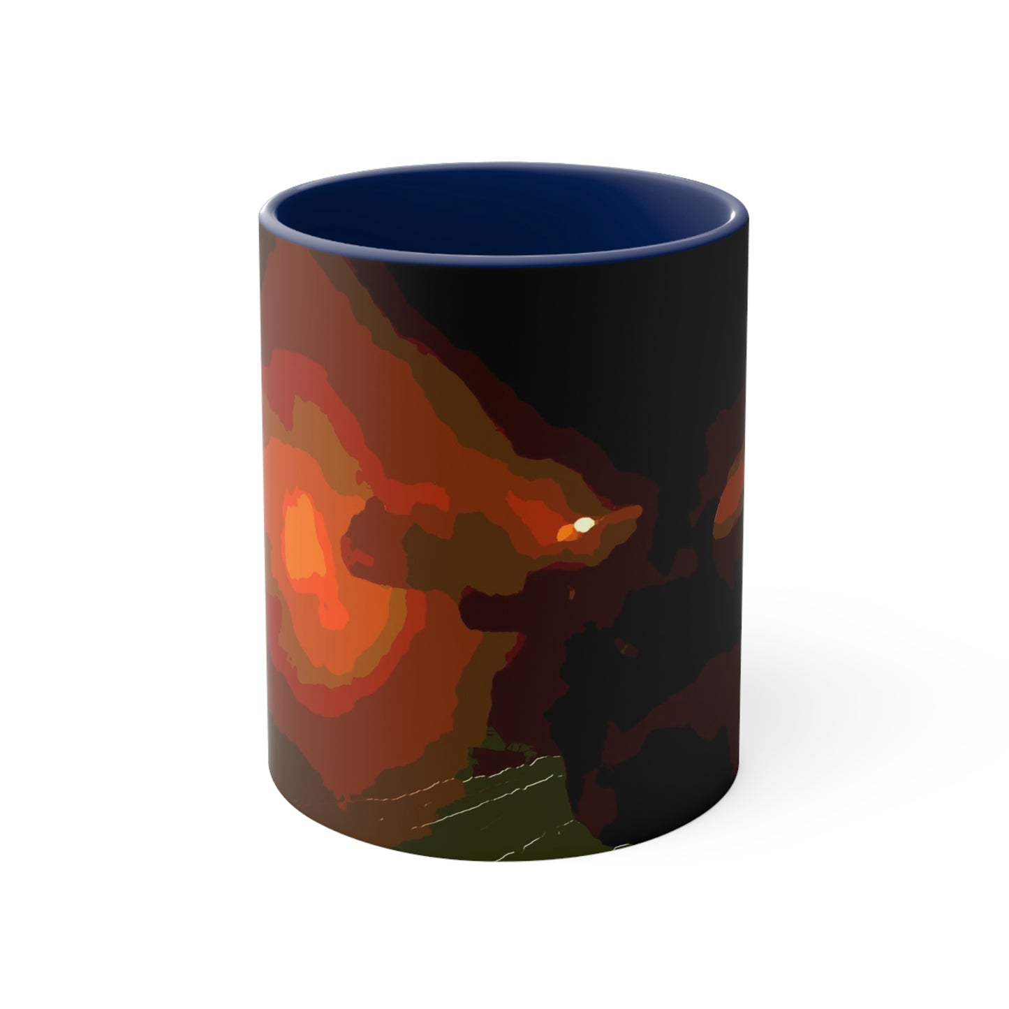 Accent Coffee Mug, 11oz ... Ruger .357 Magnum Early-Morning-Target-Practice ... 'Circa April 2022' ... Original Works ...