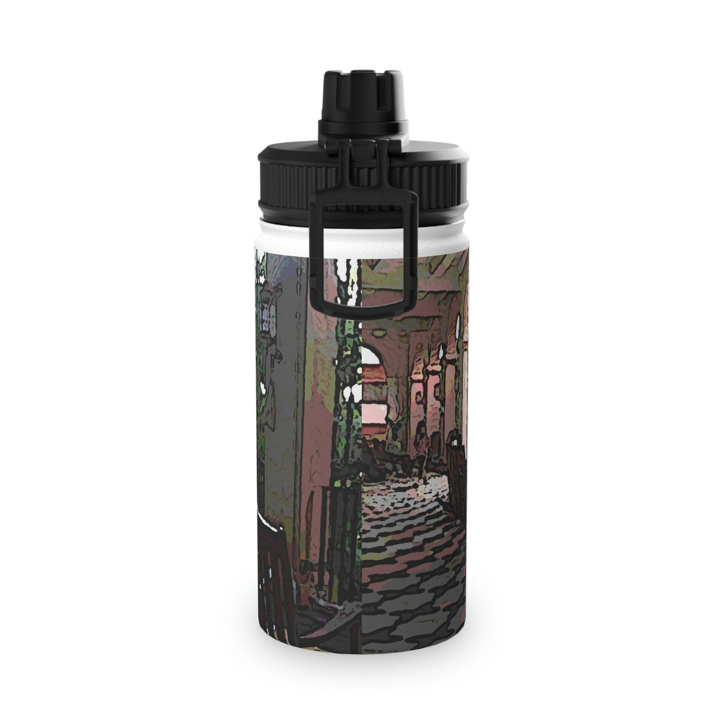 Stainless Steel Water Bottle, Sports Lid ... Lanai & Rocking Chairs At: 'The Pink Palace' ... The Royal Hawai'ian ... Honolulu, HI ... '27Oct2014' ... Original Works ...