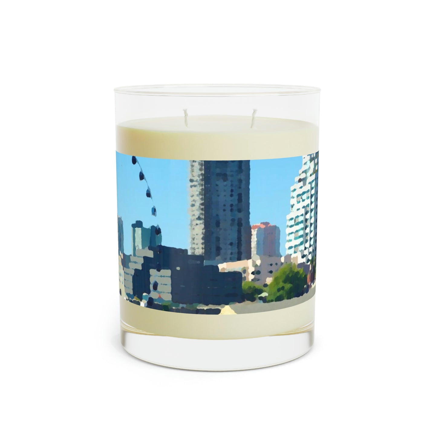 Scented Candle - Full Glass, 11oz ... That Classic Wheel ... 'Seattle's Wheel' ... & Old Classic Waterside Vendors ...  'Family Archives' ... Original Works ...