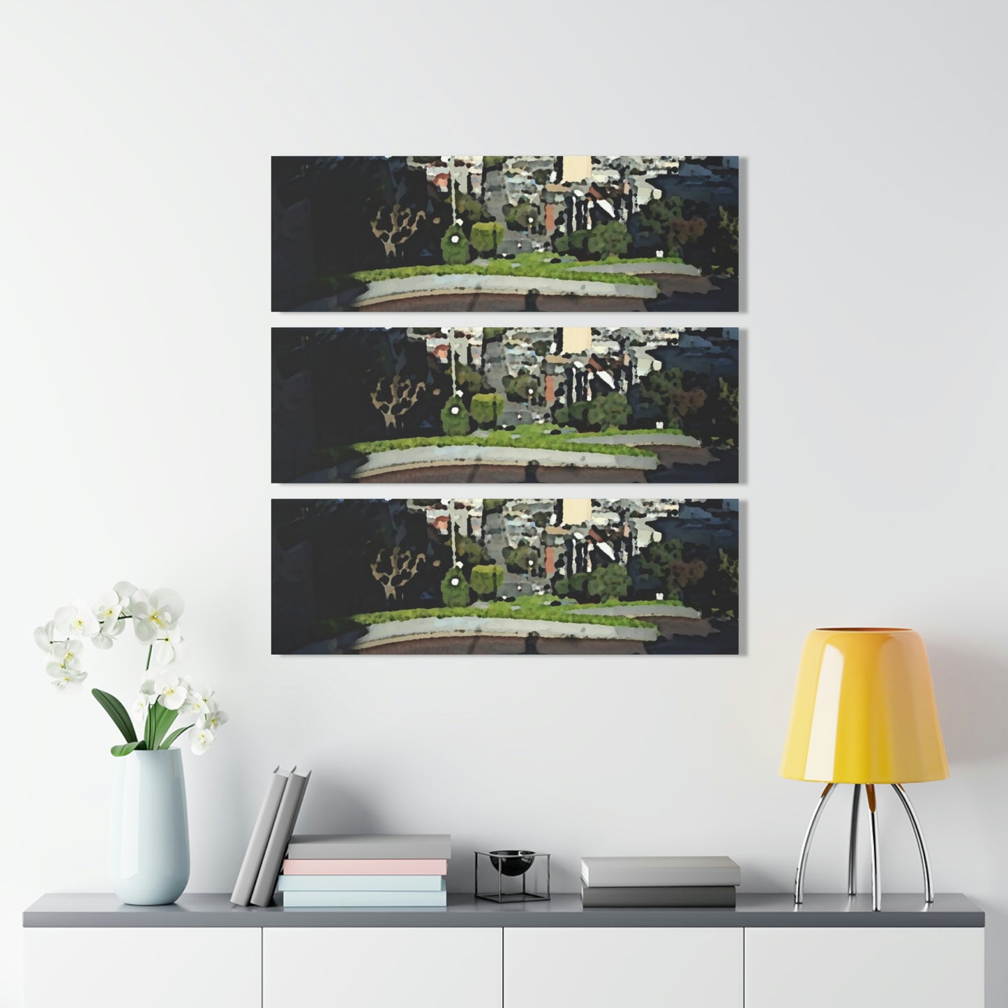 Acrylic Prints (Triptych) ...  "Lombard Street San Francisco, CA, USA" ... Family Archives 1970's ... Original Works ...