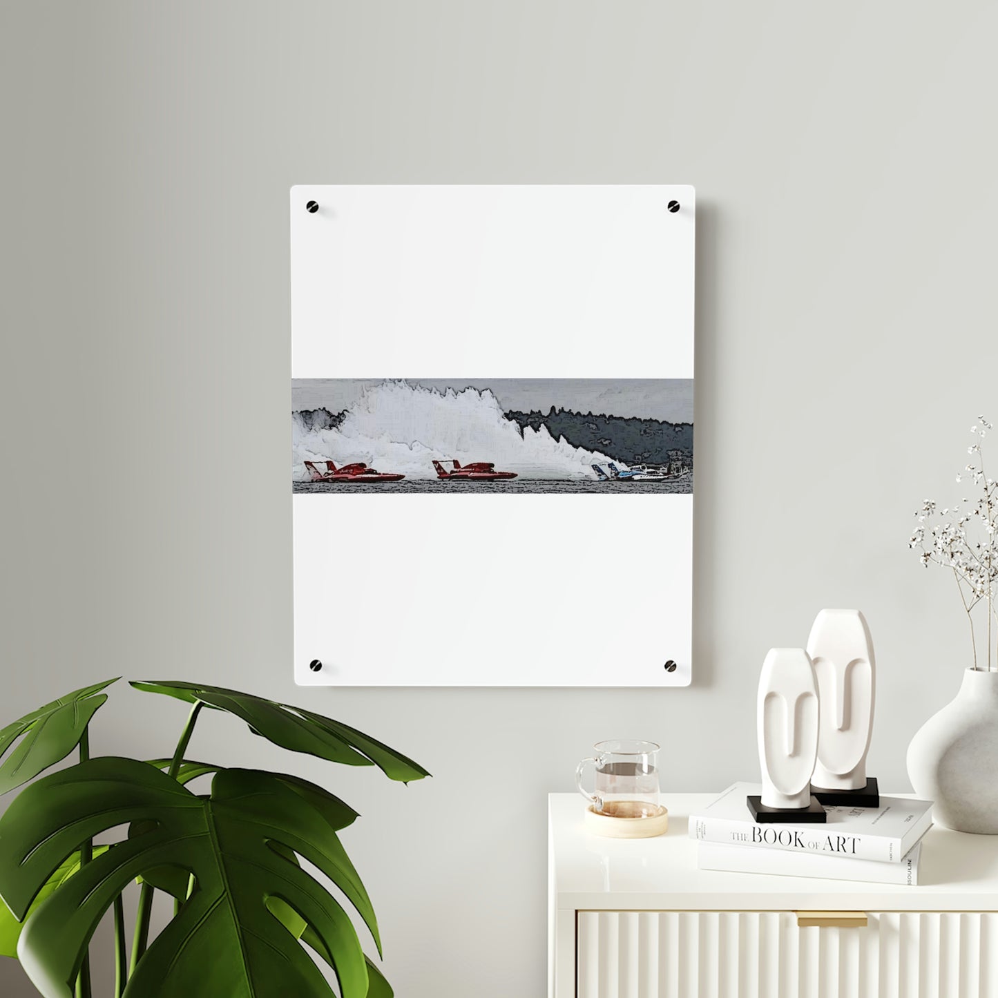 Acrylic Wall Art Panels ... Seattle Columbia Cup On Lake Washington ... "Dave Wilcox Heads For The Win" ... Associate Gift-Photo ... Original Works ...