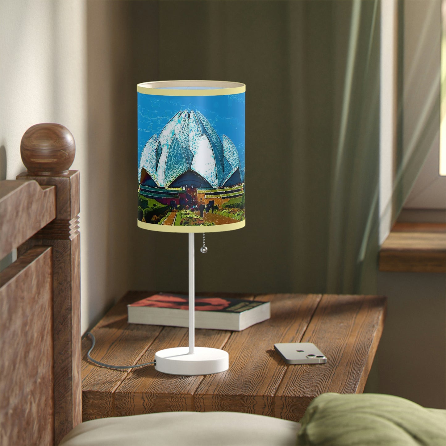 Lamp on a Stand, US|CA plug ... 'Bahai'i House-Of-Worship' ... "Lotus Temple: Delhi, India, 2008" ... Original Works ...