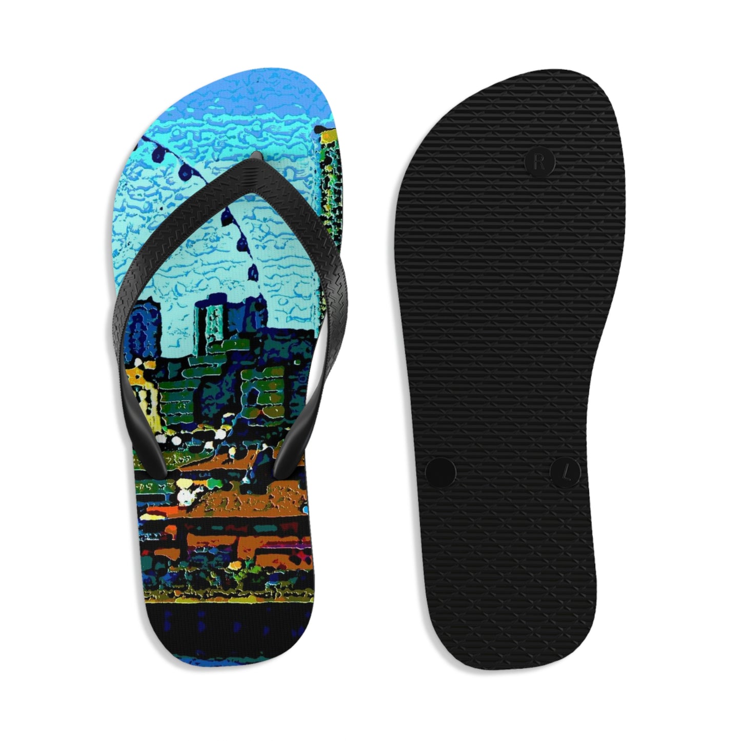Unisex Flip-Flops ... That Classic Wheel ... 'Seattle's Wheel' ... & An Old Classic Waterside Vendors ...  'Family Archives' ... Original Works ...