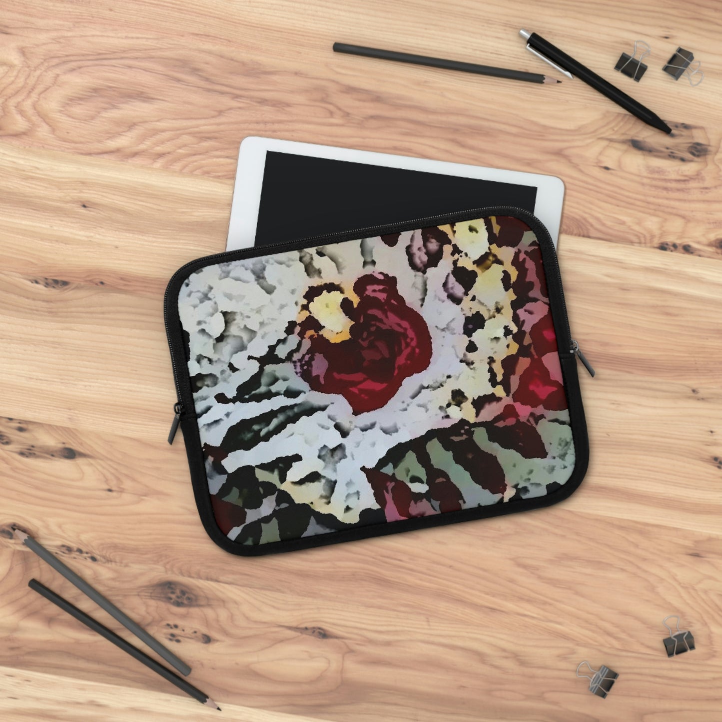 Laptop Sleeve ... "A Friendly Flower" ... Pointsettia 'Pointing' ... Original Works ... (Supplied Photograph) ...