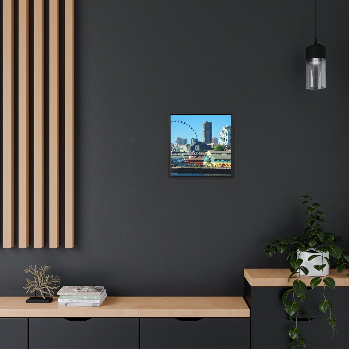 Gallery Canvas Wraps, Square Frame ... That Classic Wheel ... 'Seattle's Wheel' ... & Old Classic Waterside Vendors ...  'Family Archives' ... Original Works ...