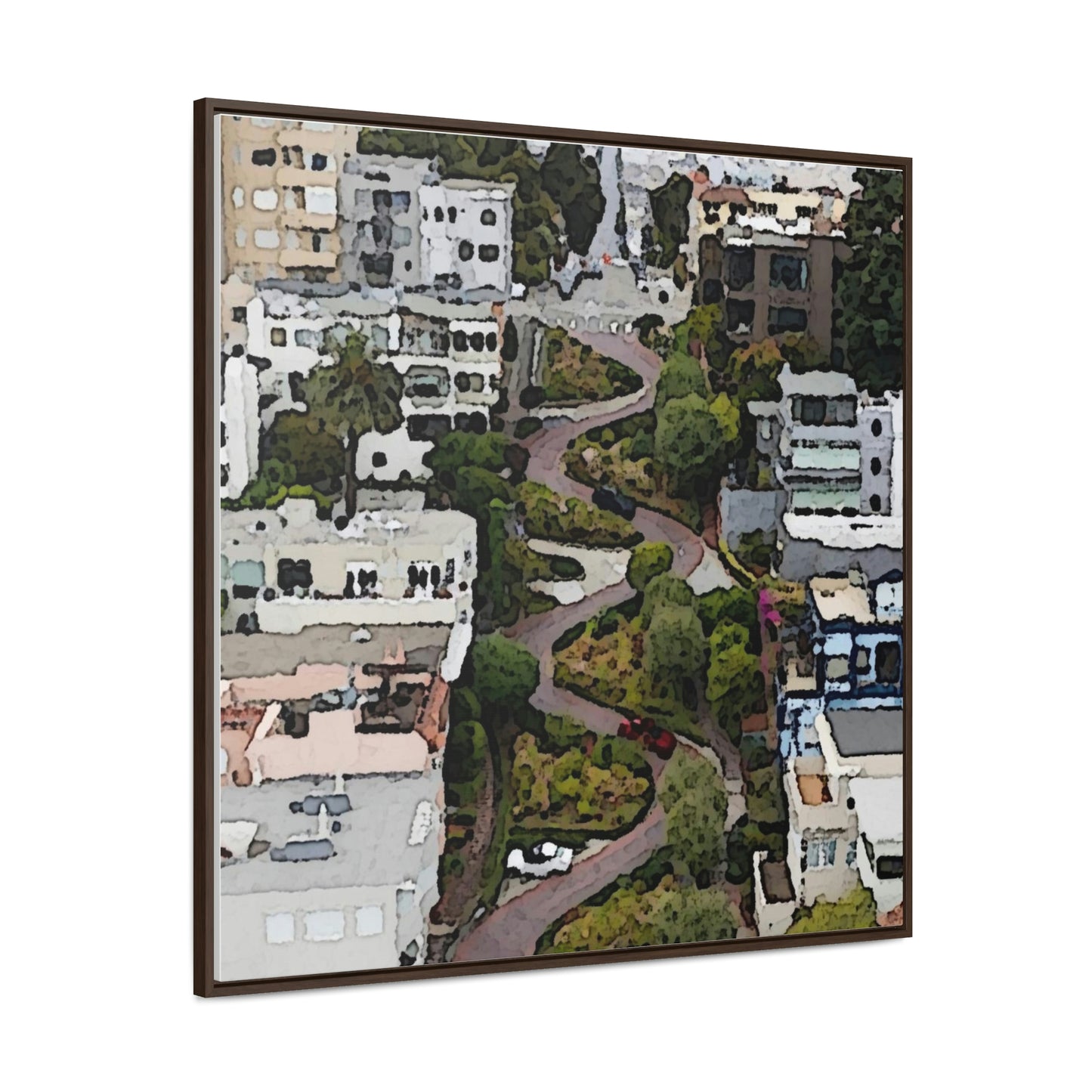 Gallery Canvas Wraps, Square Frame ... A Crazy Street ... 'Eight Winding Curve-Switchbacks' ... "Lombard Street, San Francisco, CA' ... Family Archives: 1970's ... Original Works ...