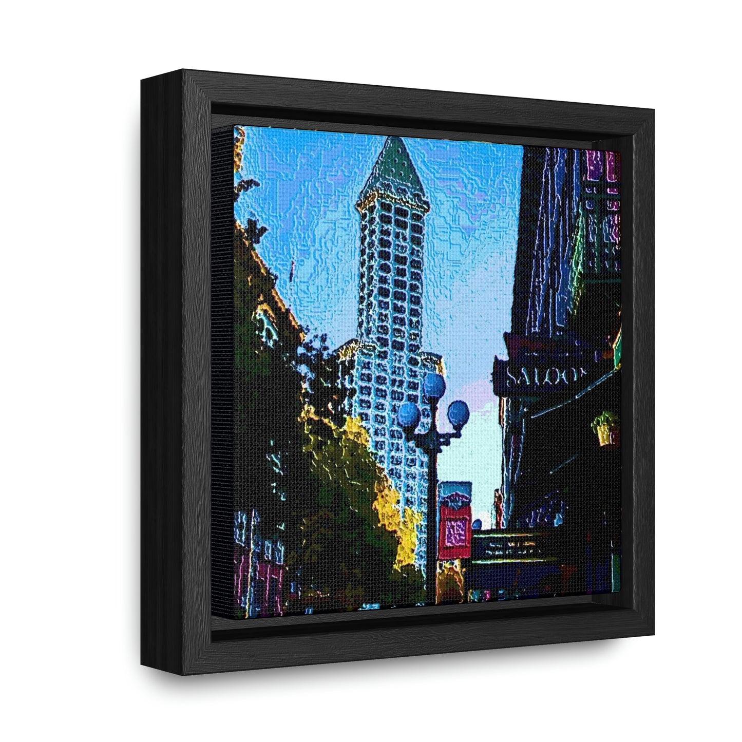 Gallery Canvas Wraps, Square Frame ...  Pioneer Square & Smith Tower ... 'That World Famous View' ... Colleague Supplied Photo ... Original Works ...