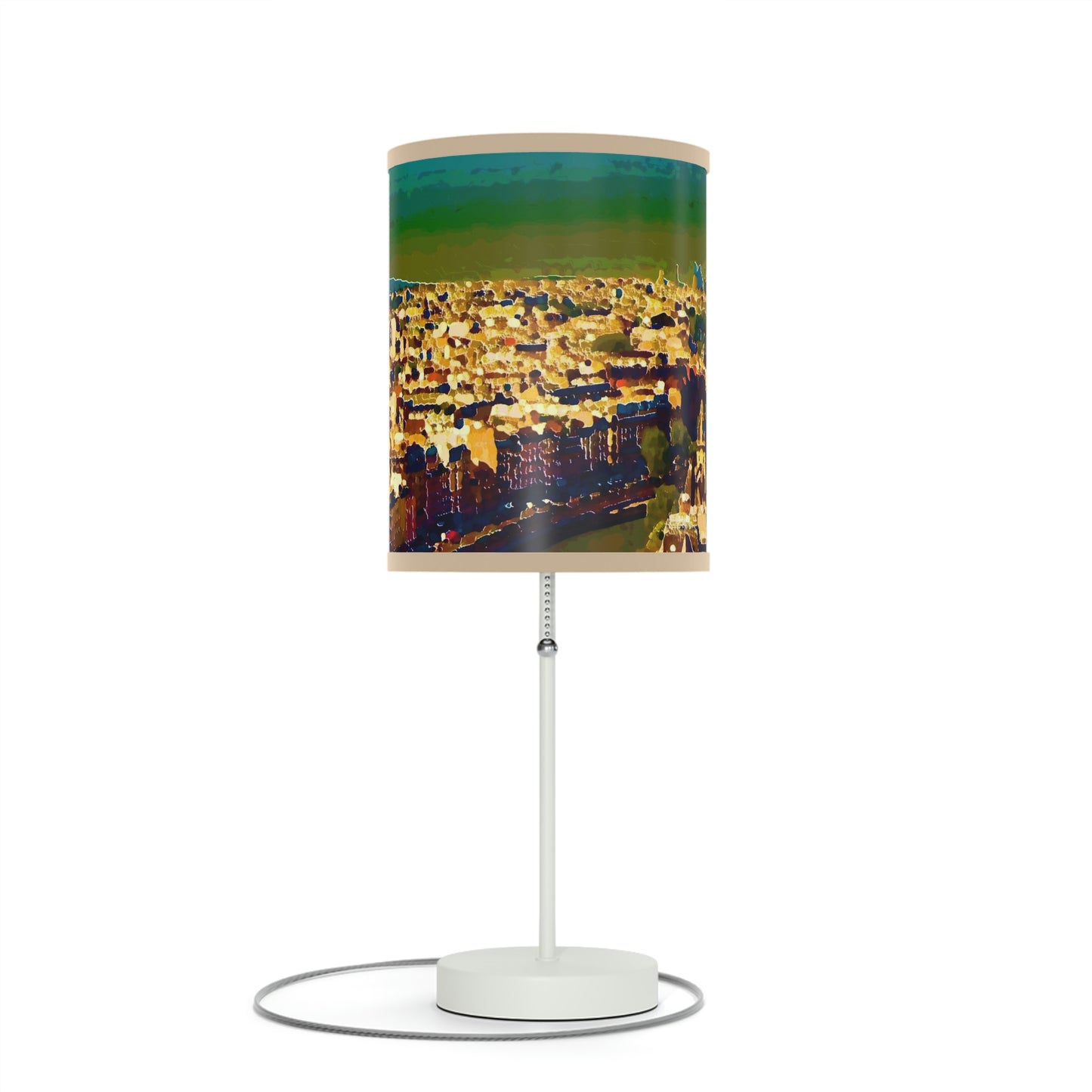 Lamp on a Stand, US|CA plug ... Au Paris ... "Along The River Seine" ... Barbara Joan Bonnel-Holt: 1972 ... Original Works ...