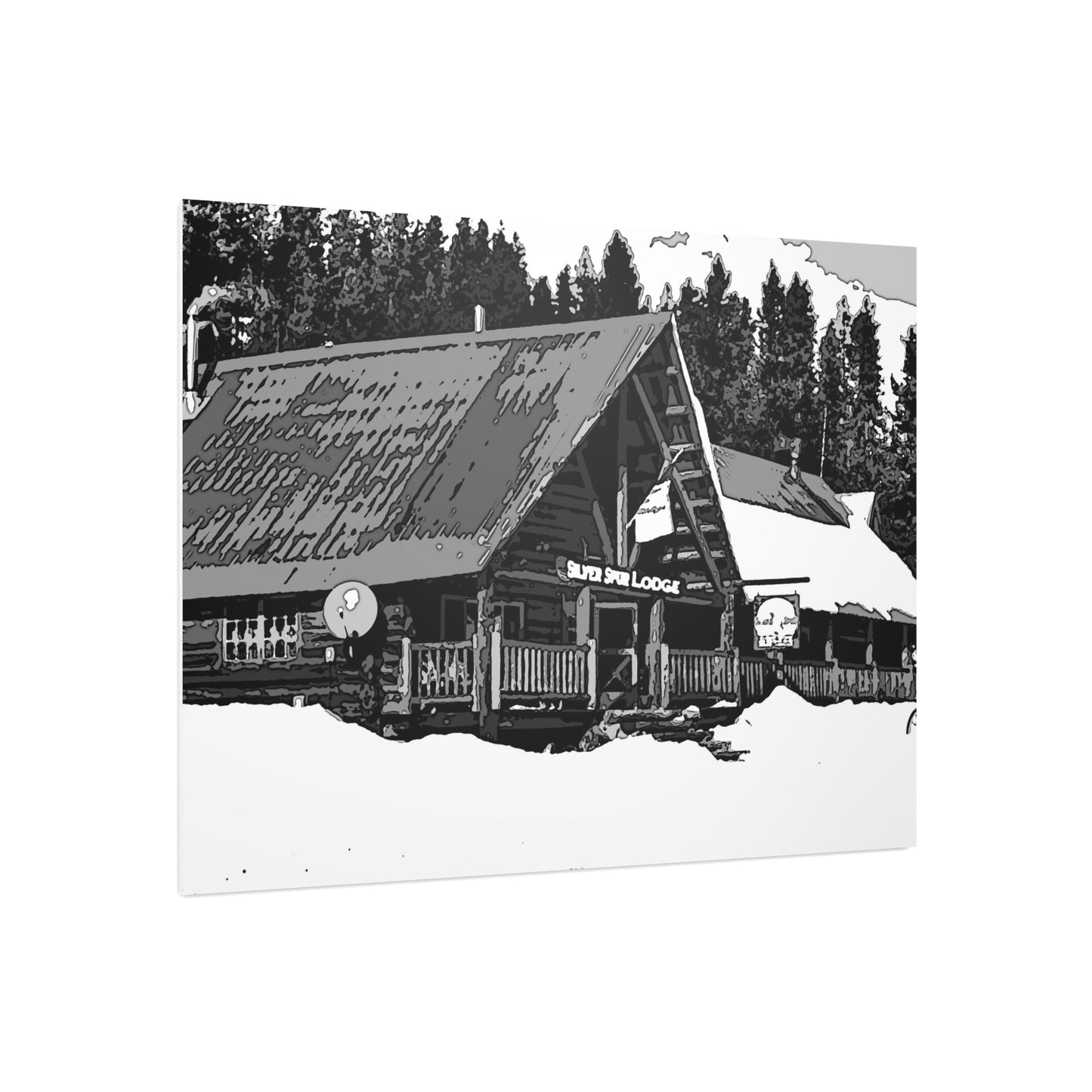 Foam Board ... A Beautiful Lodge & Back-Country Outfitter In A Mountain Town ... 'Dixie, Idaho, November 2022' ... Original Works ...