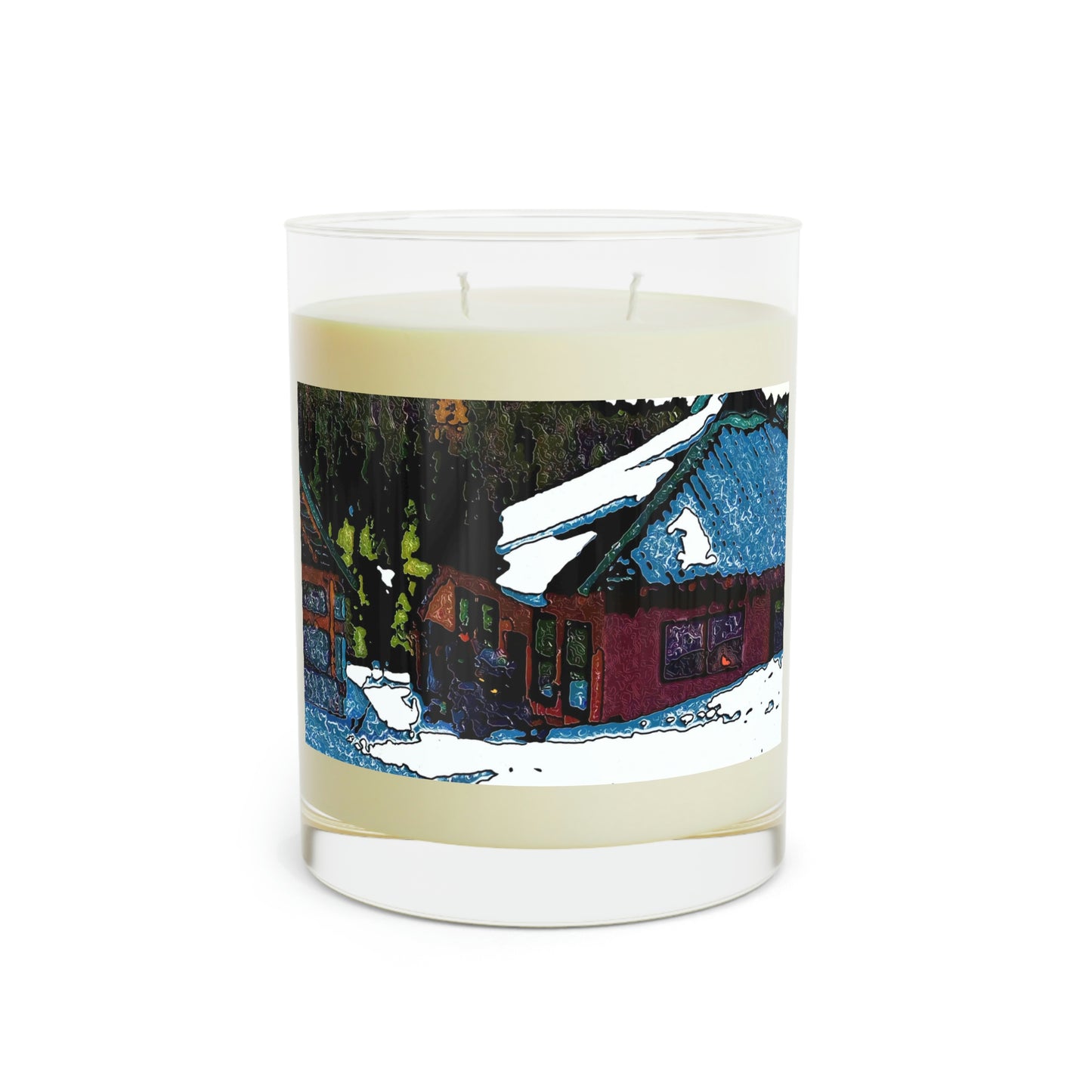 Scented Candle - Full Glass, 11oz ... "A Rider Passeth-Through-It" ... Colors Galore & A Bit Of Impressionism ... Original Works. Winter 2021. Central Idaho. Rendering Time: 12 Hours ...