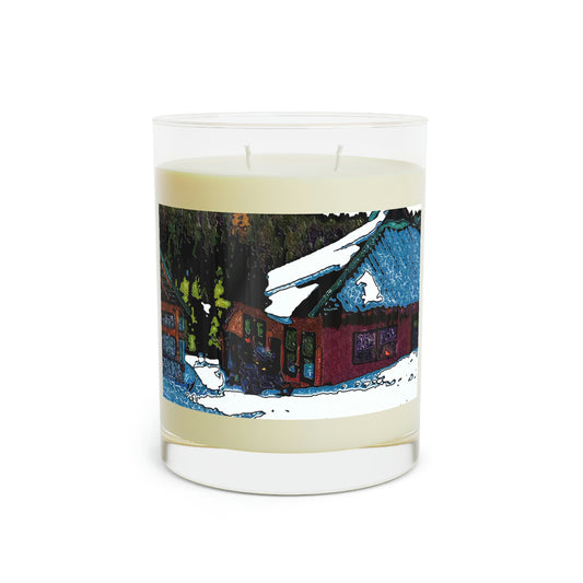 Scented Candle - Full Glass, 11oz ... "A Rider Passeth-Through-It" ... Colors Galore & A Bit Of Impressionism ... Original Works. Winter 2021. Central Idaho. Rendering Time: 12 Hours ...