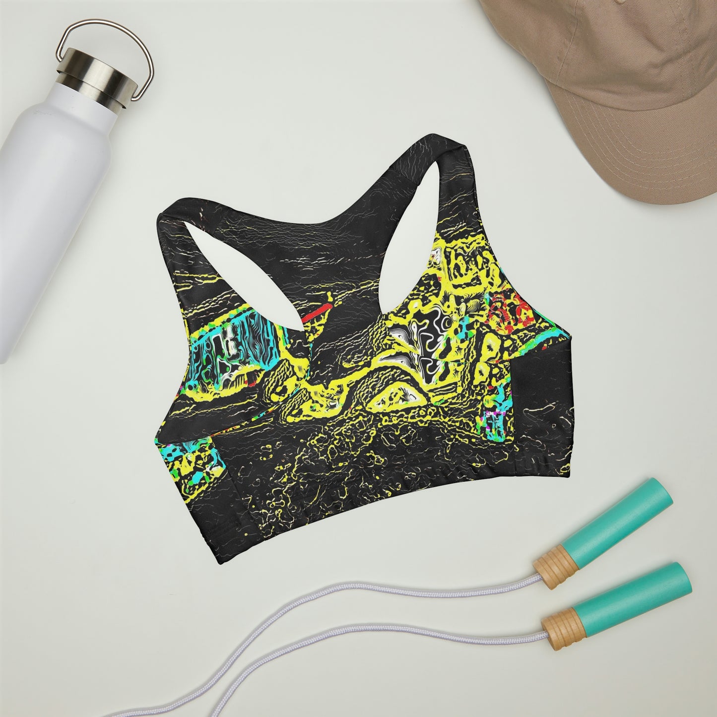 Girls' Double Lined Seamless Sports Bra (AOP) ... "Snow Vehicle In Snow Storm At-Rest" ... Circa 12Mar23 ... Central Idaho ... 18-Hours Rendering Time: Original Works ...