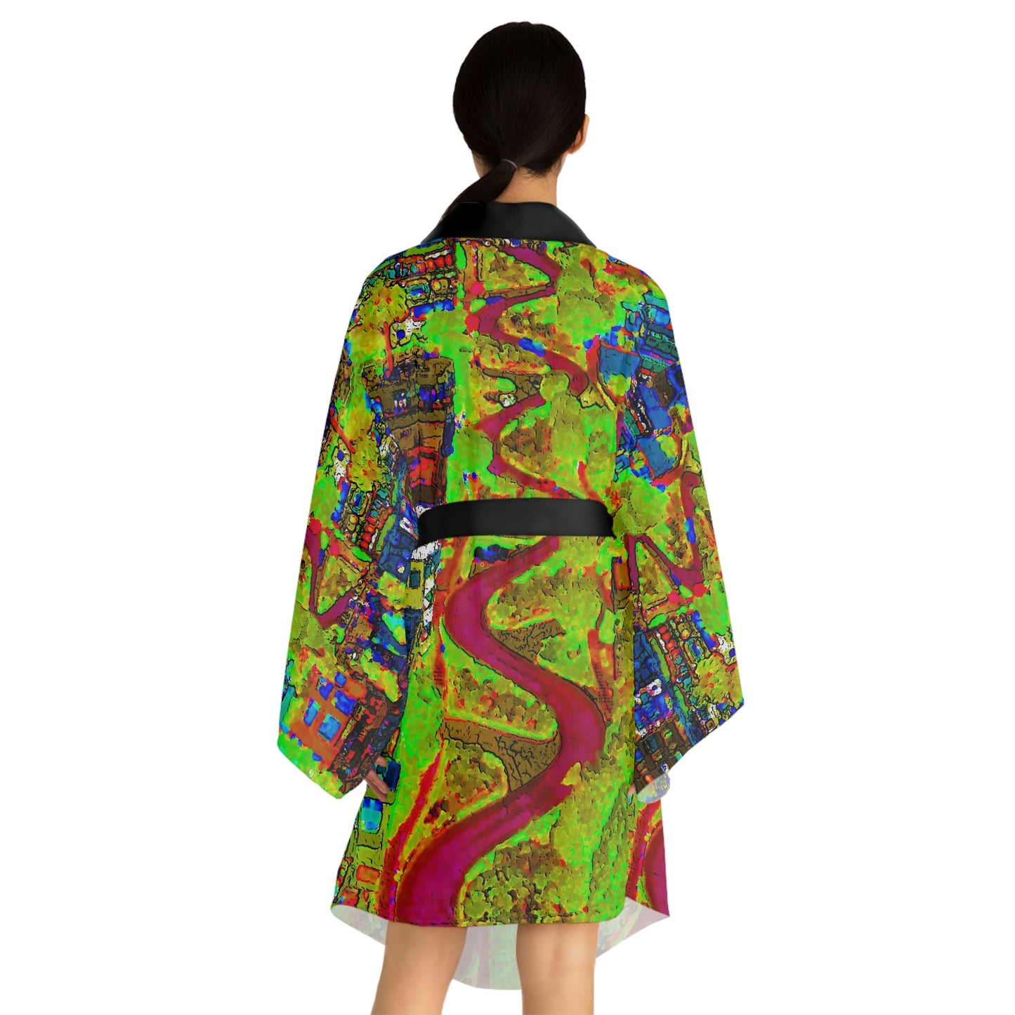 Long Sleeve Kimono Robe ... A Crazy Street ... 'Eight Winding Curve-Switchbacks' ... "Lombard Street, San Francisco, CA' ... Family Archives: 1970's ... Original Works ...